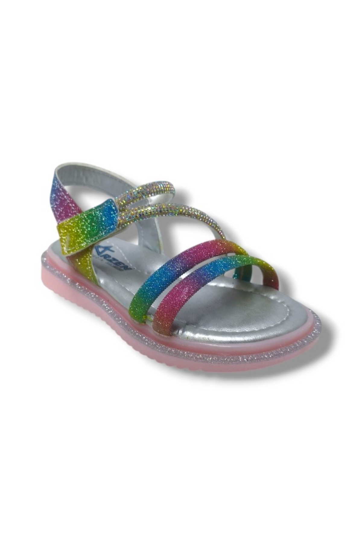 Bebe 231-25 Anatomik Simli Taşlı Cırtlı Kız Çocuk Sandalet 26-30 - Görsel 2