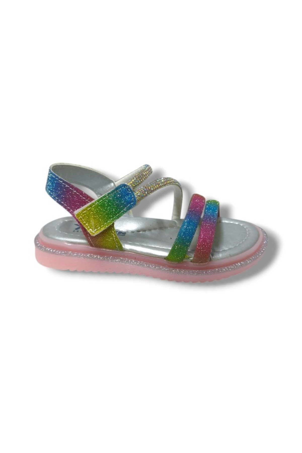 Bebe 231-25 Anatomik Simli Taşlı Cırtlı Kız Çocuk Sandalet 26-30 - Görsel 3