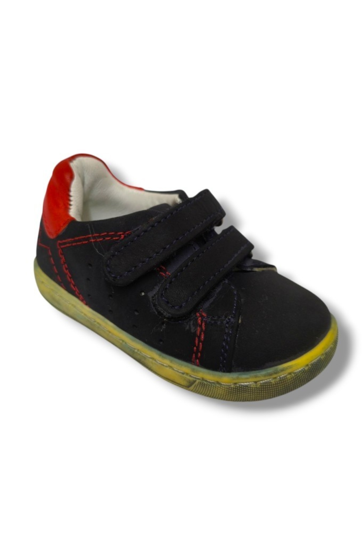 3082-20 Yan Delikli 2 Cırtlı Erkek Çocuk Ayakkabı Lacivert Kırmızı 18-20 - Görsel 2