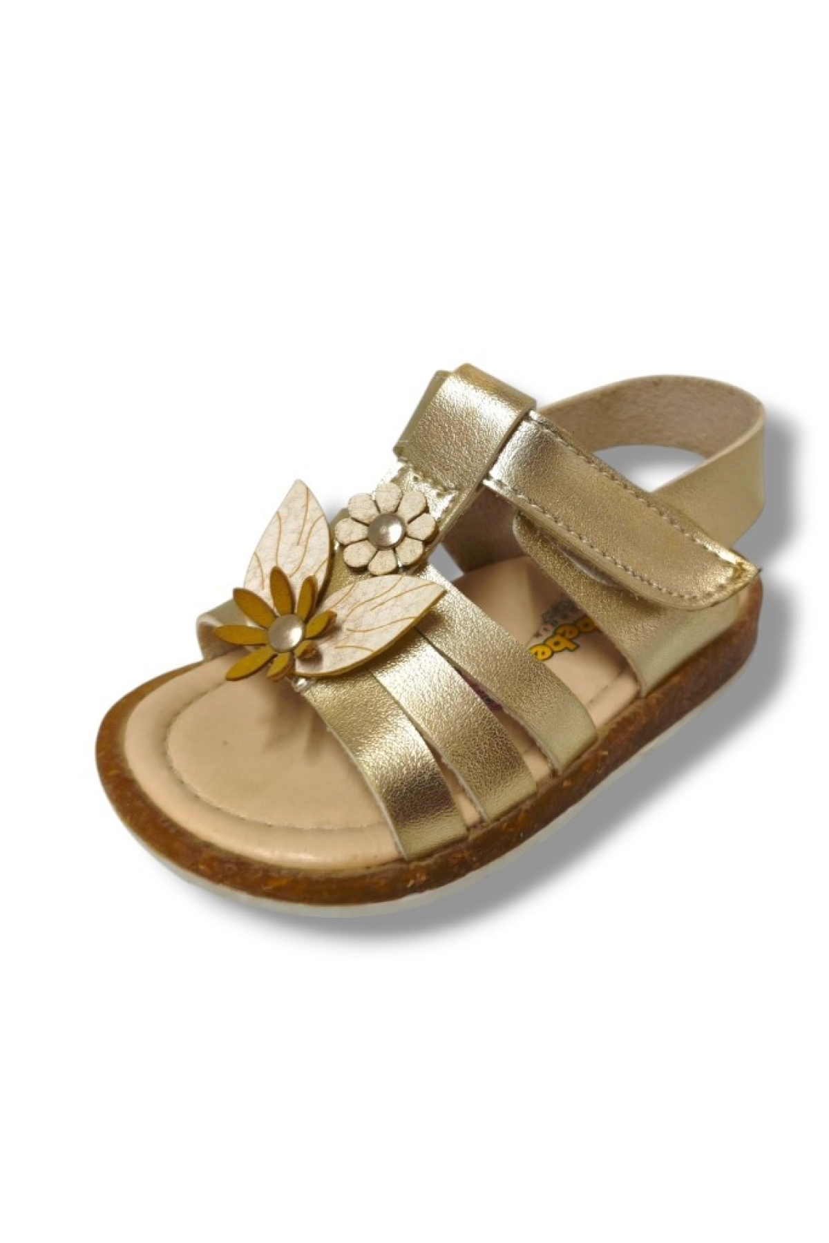 Şirinbebe 3066-20 Çift Çiçekli Cırtlı Kız Çocuk Sandalet - Görsel 2