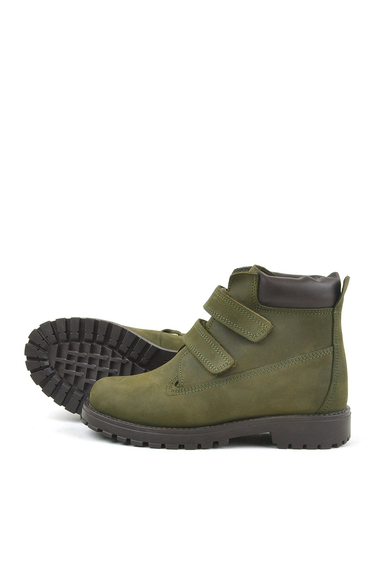 Neson Hakiki Deri Yeşil Cırtlı Çocuk Bot - Görsel 7