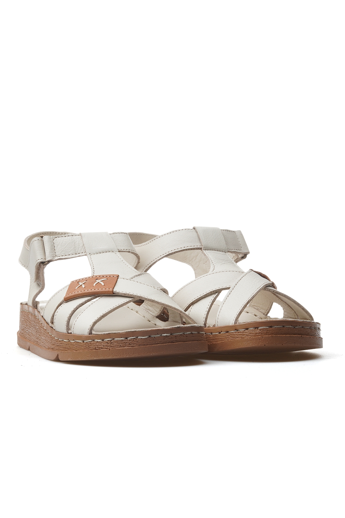 Mammamia Çok Renkli Mammamia Hakiki Deri Kadın Ortopedik Taban Günlük Sandalet 25y D25ys-2440 Z