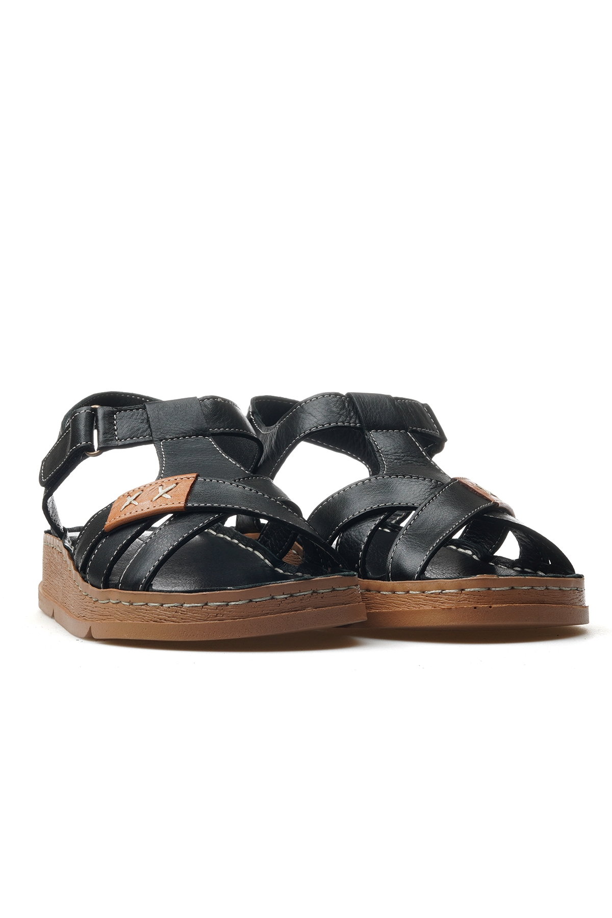 Mammamia Çok Renkli Mammamia Hakiki Deri Kadın Ortopedik Taban Günlük Sandalet 25y D25ys-2440 Z