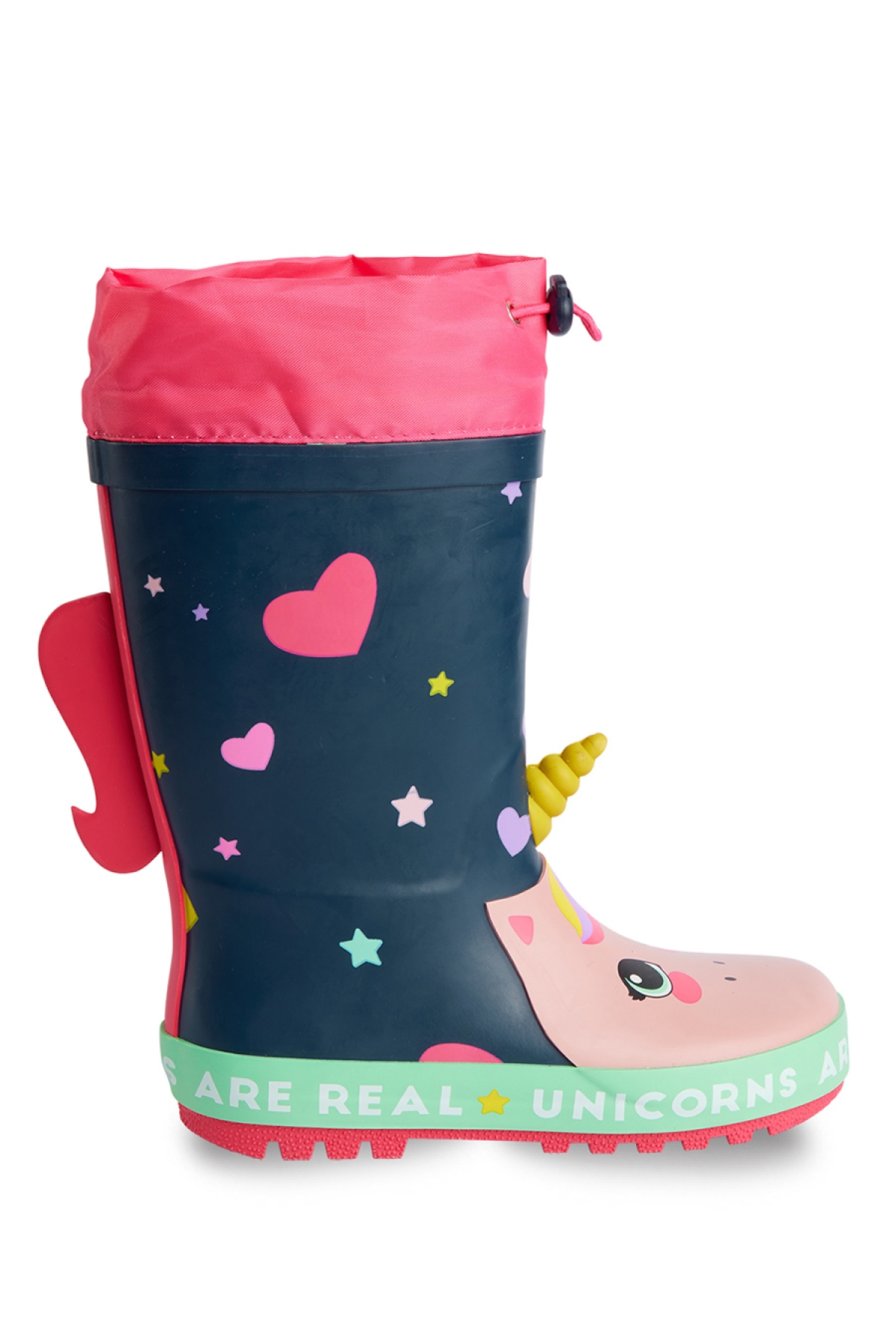 Kalpli Unicorn Kız Çocuk Lacivert Yağmur Botu - Görsel 6