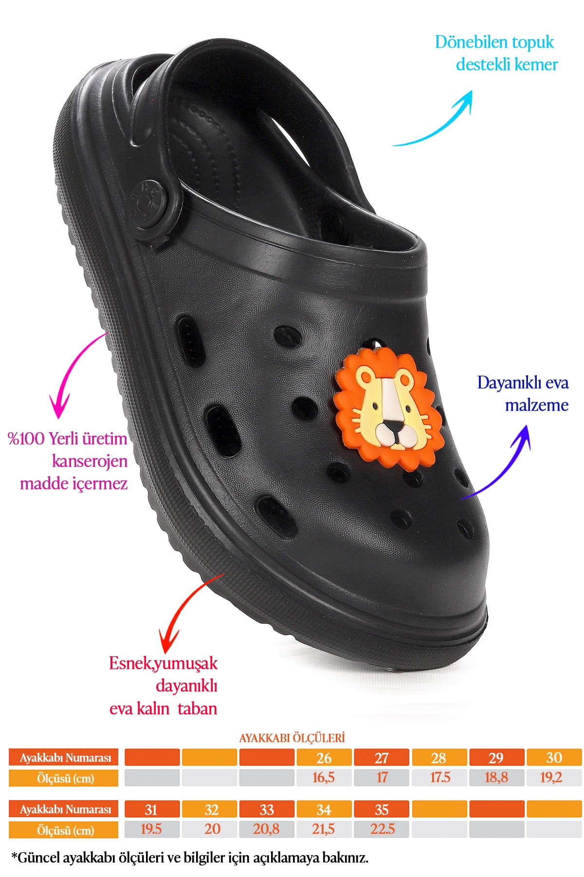 Bester Eva Plaj Havuz Okul Kreş Kız Çocuk Terlik Siyah - Görsel 3