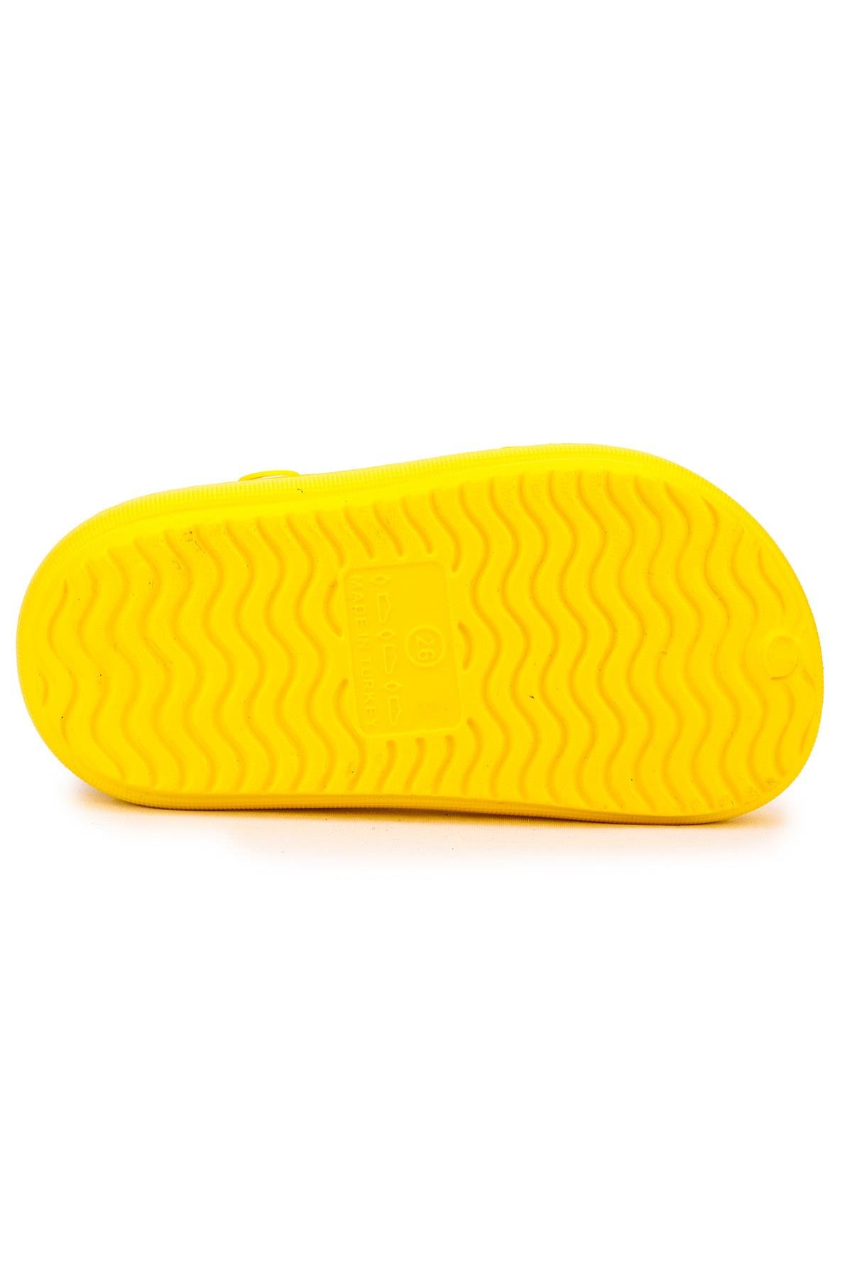 Printed Eva Plaj Havuz Okul Kreş Kız Çocuk Terlik Sarı - Görsel 5