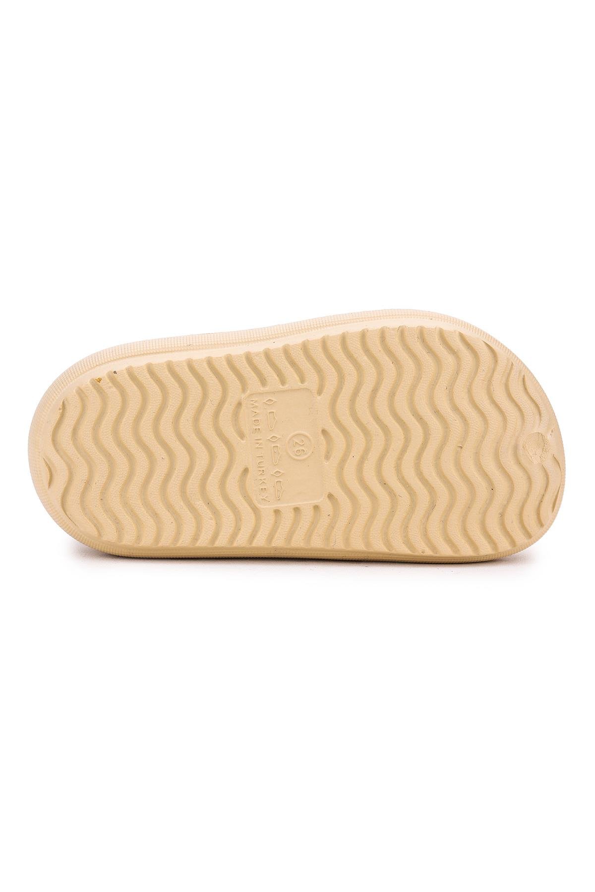 Printed Eva Plaj Havuz Okul Kreş Kız Çocuk Terlik Bej - Görsel 5