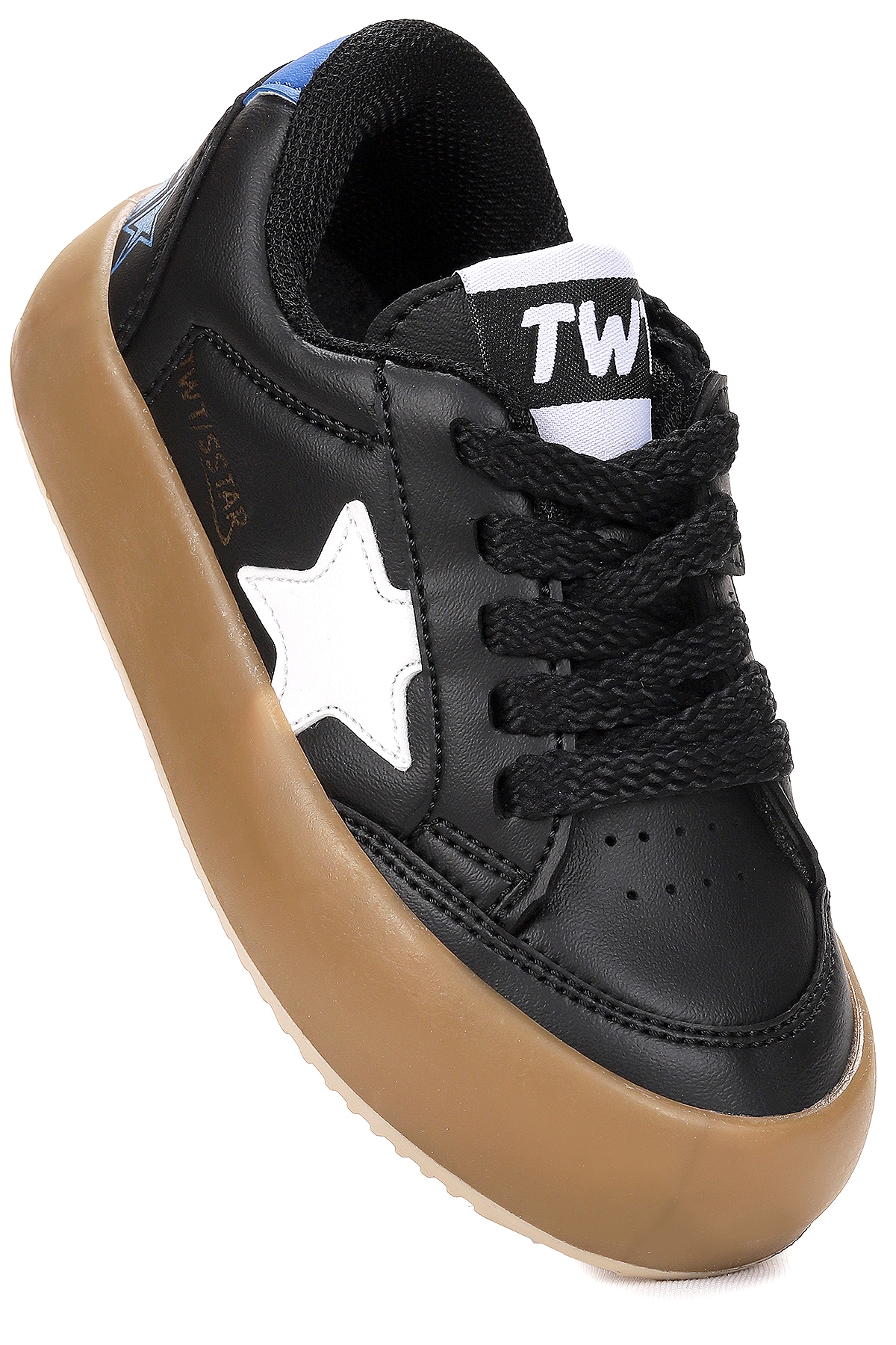 Rida Günlük Cırtlı Bağcıklı Erkek Çocuk Spor Ayakkabı Siyah - Beyaz - Görsel 4