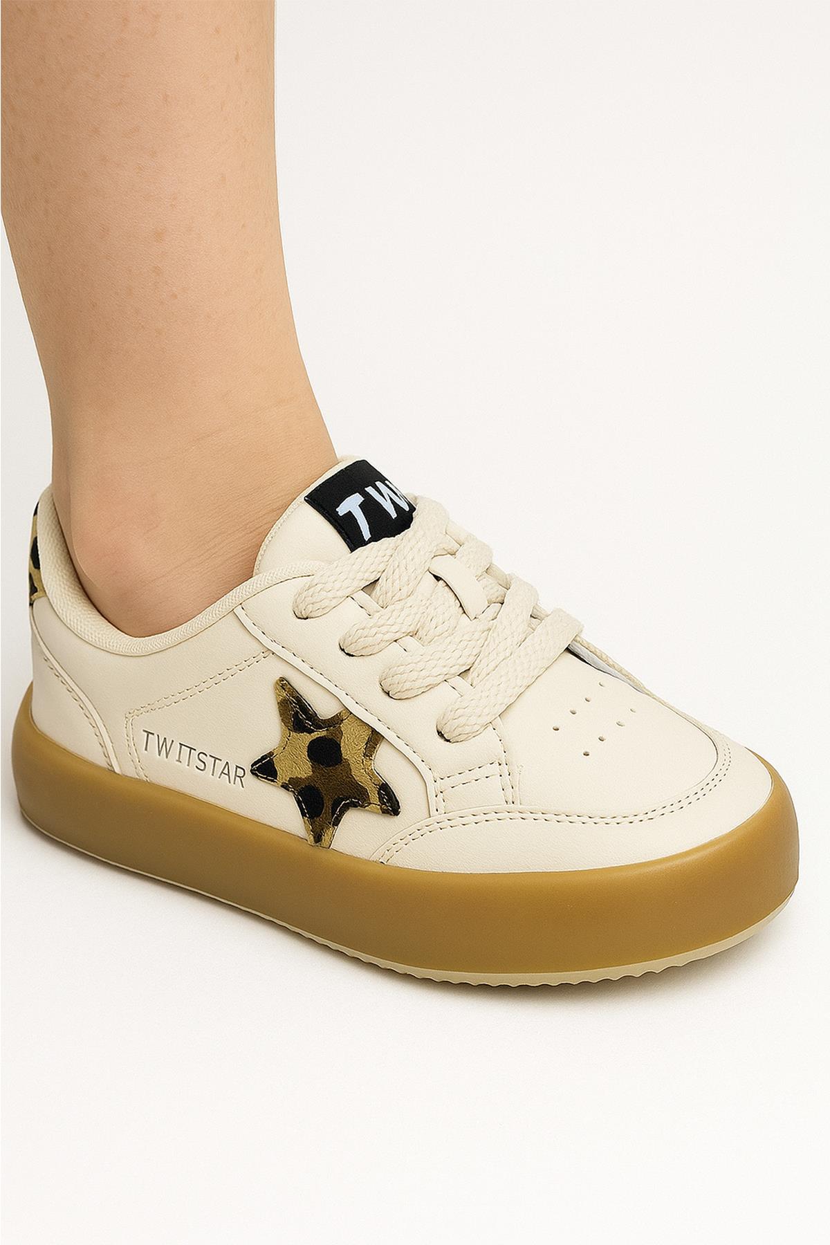 1057 Rahat Taban Çocuk Spor Ayakkabı Unisex Spor Ayakkabı Bağcıklı Ve Cırtlı - Görsel 2