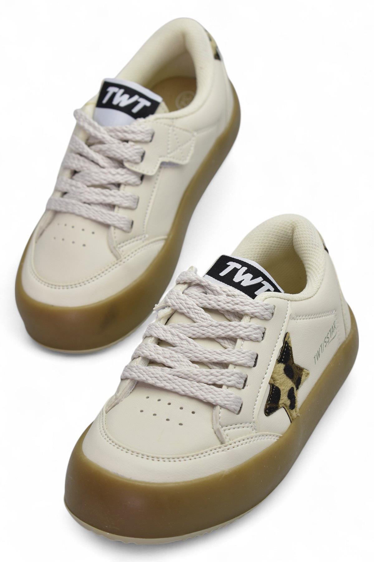 1057 Rahat Taban Çocuk Spor Ayakkabı Unisex Spor Ayakkabı Bağcıklı Ve Cırtlı - Görsel 3