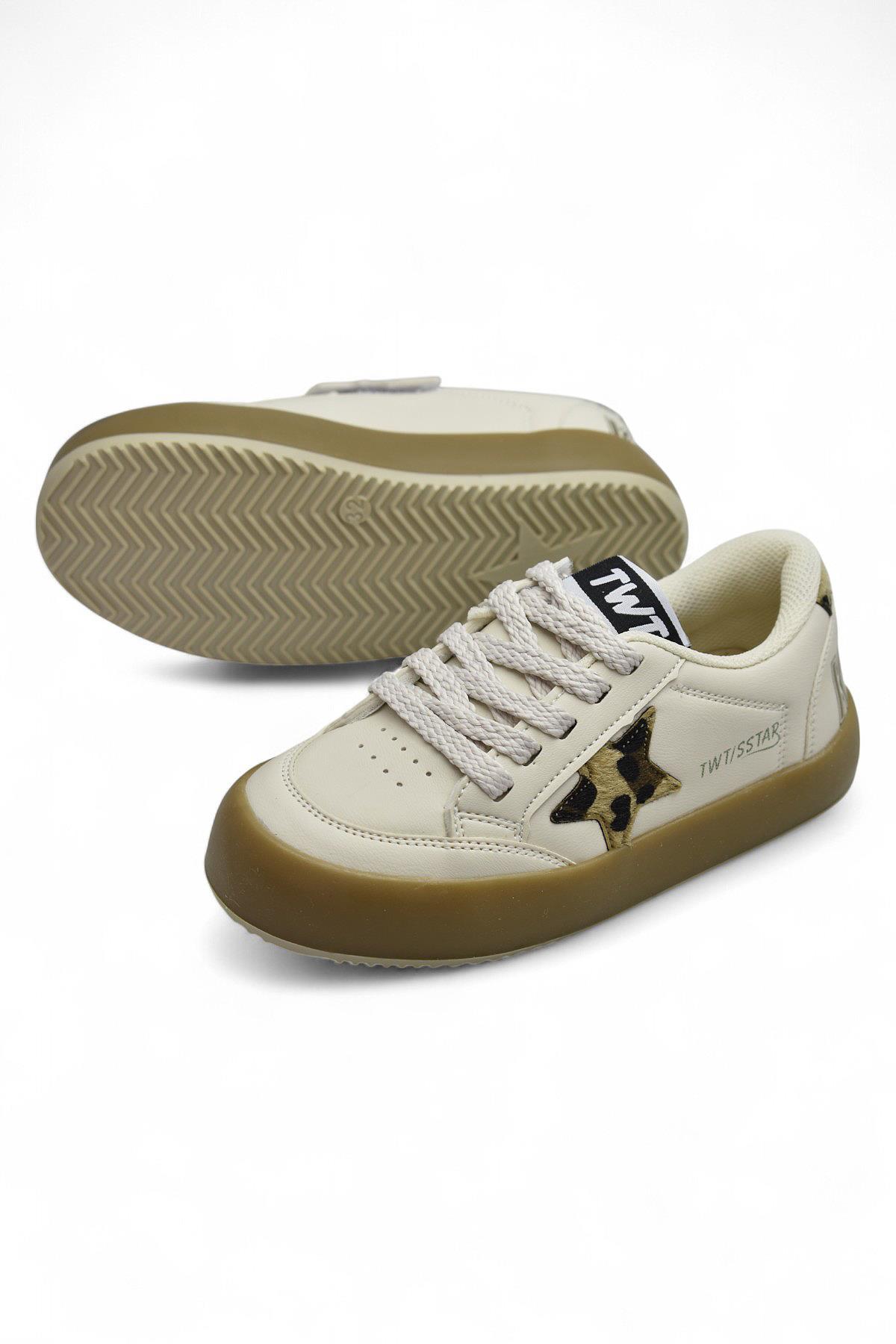 1057 Rahat Taban Çocuk Spor Ayakkabı Unisex Spor Ayakkabı Bağcıklı Ve Cırtlı - Görsel 5