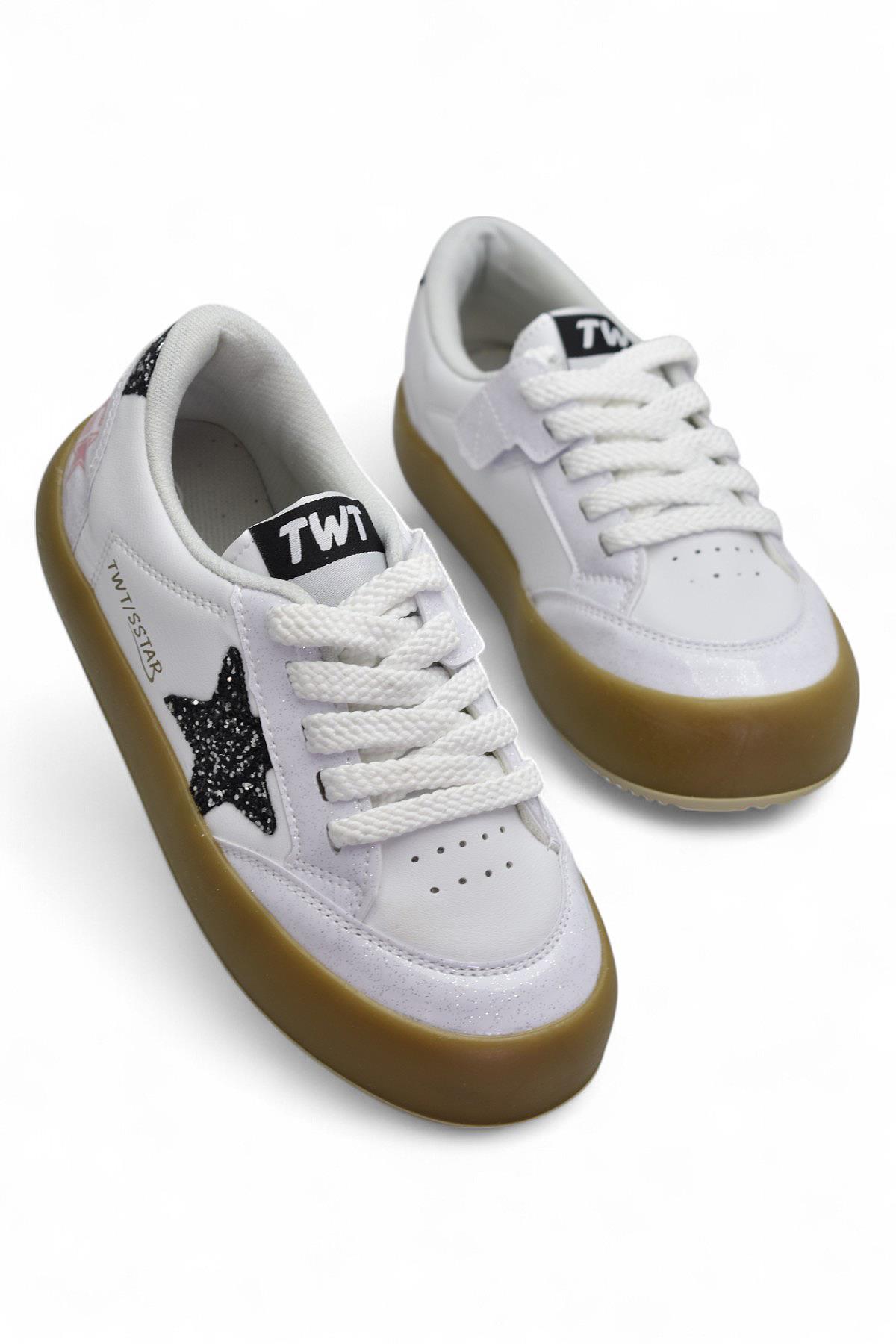 1057 Rahat Taban Çocuk Spor Ayakkabı Unisex Spor Ayakkabı Bağcıklı Ve Cırtlı - Görsel 3