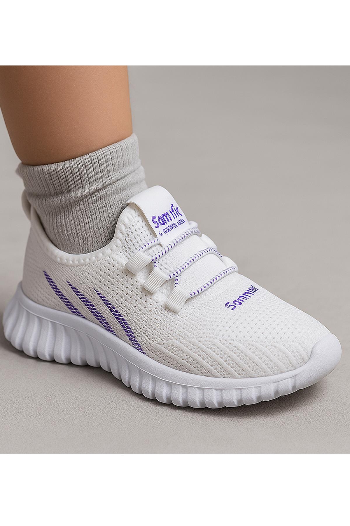 511 Rahat Taban Çocuk Spor Ayakkabı Unisex Spor Ayakkabı Bağcıksız Spor - Görsel 2