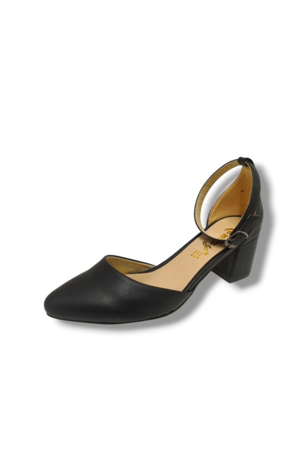 3092-20 Sıvrı Burun Bilek Bağlama Kısa Topuk Kadın Ayakkabı - Görsel 2