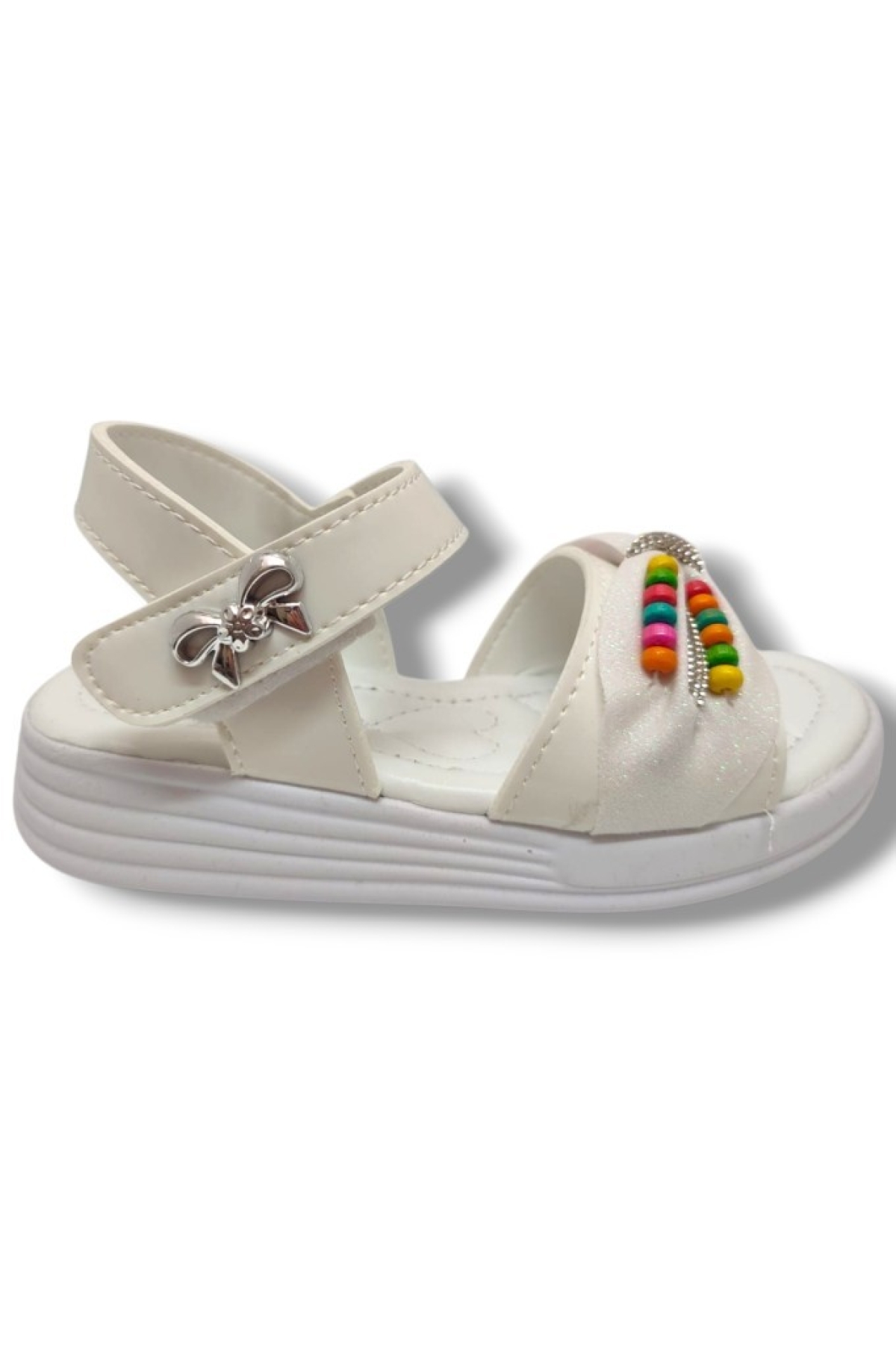 1809-25 Boncuk Taşli Anatomik Kız Çocuk Sandalet 31-35 - Görsel 3