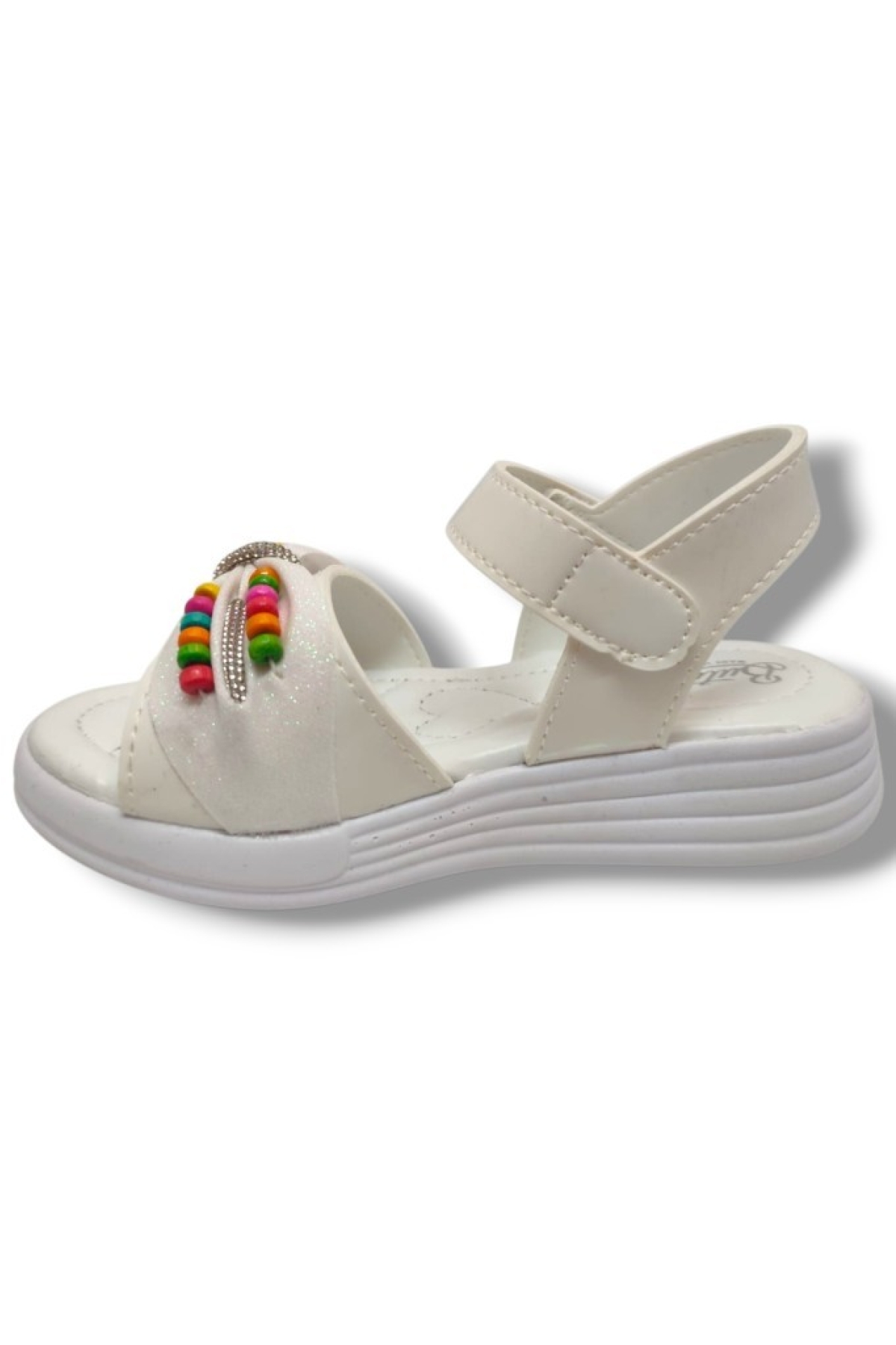 1809-25 Boncuk Taşli Anatomik Kız Çocuk Sandalet 31-35 - Görsel 4