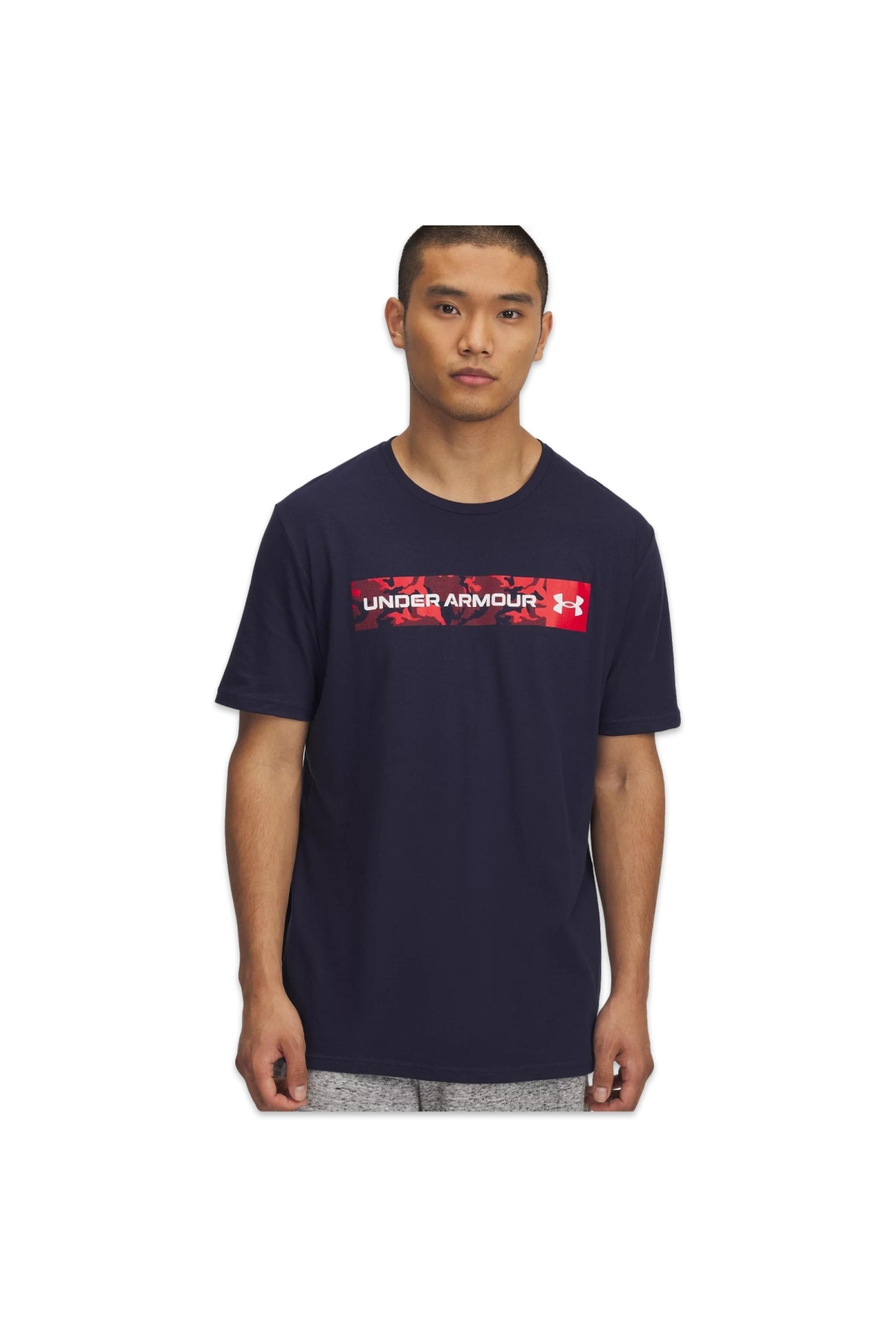 1376830 Ua Camo Chest Stripe Ss Lacivert Erkek T-Shirt Fiyatları | Flo