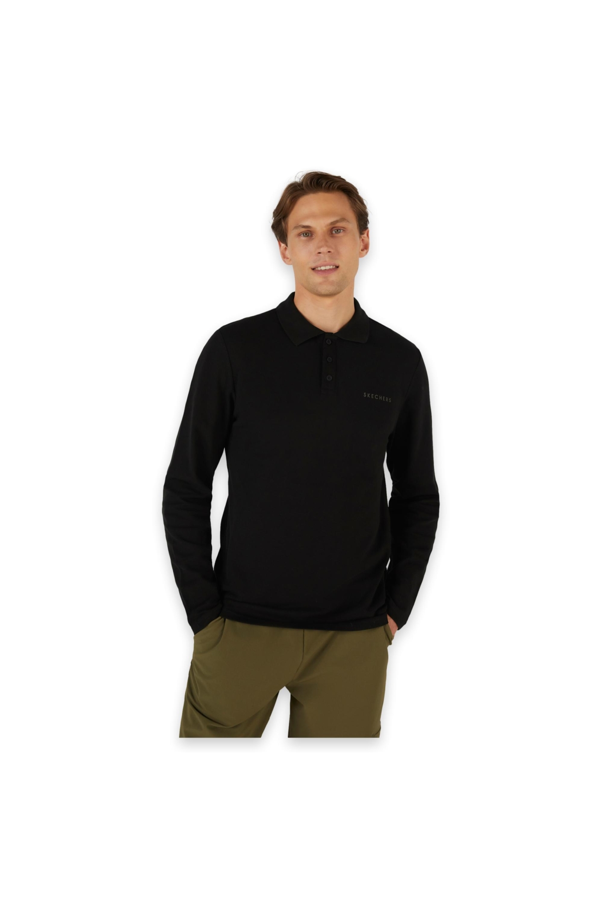 Skechers Skechers S242198 M Polo Casual Comfort Sleeve Siyah Erkek T-Shirt