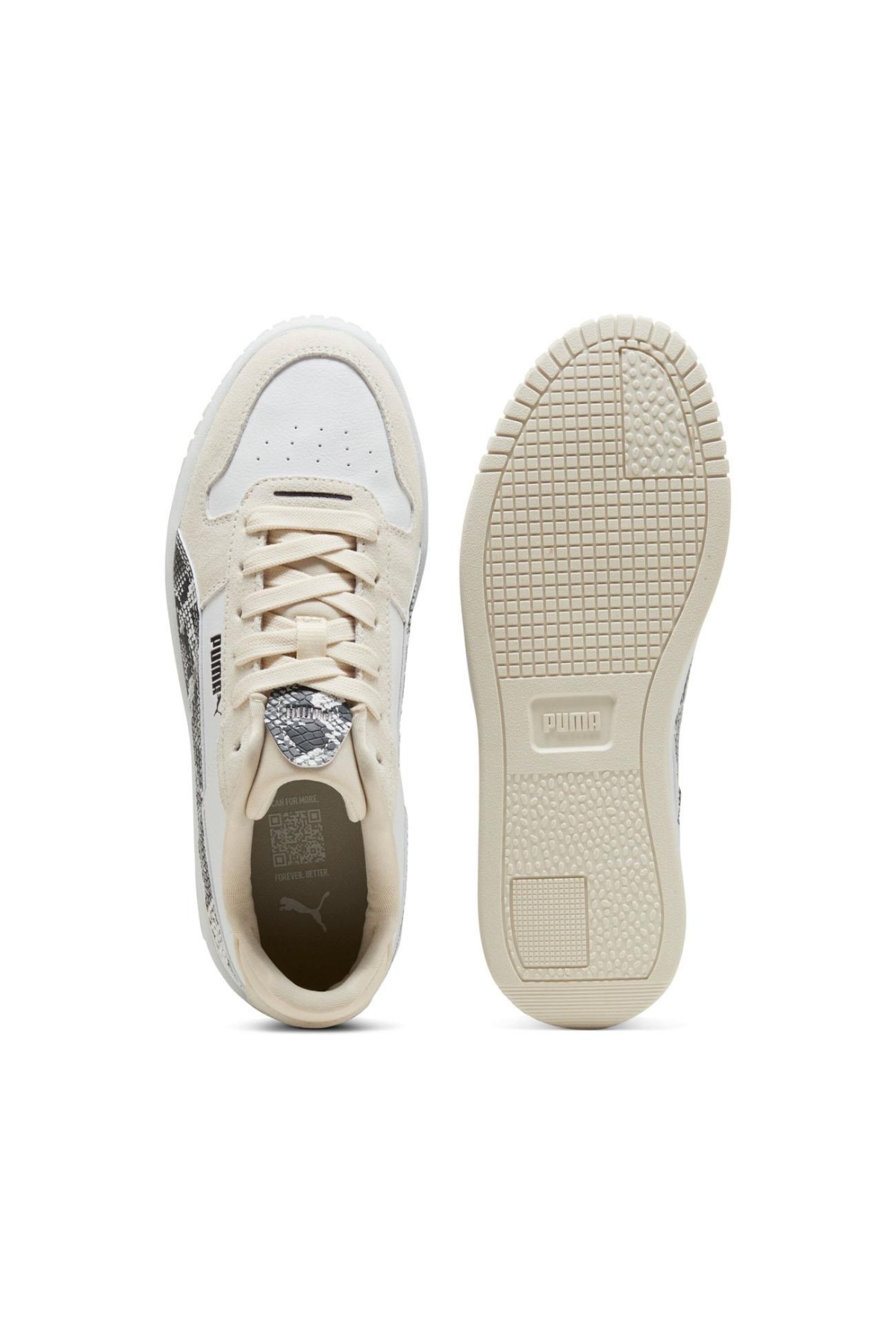 401611 Carina Street Snake Chic Spor Ayakkabı Beyaz-Siyah - Görsel 6