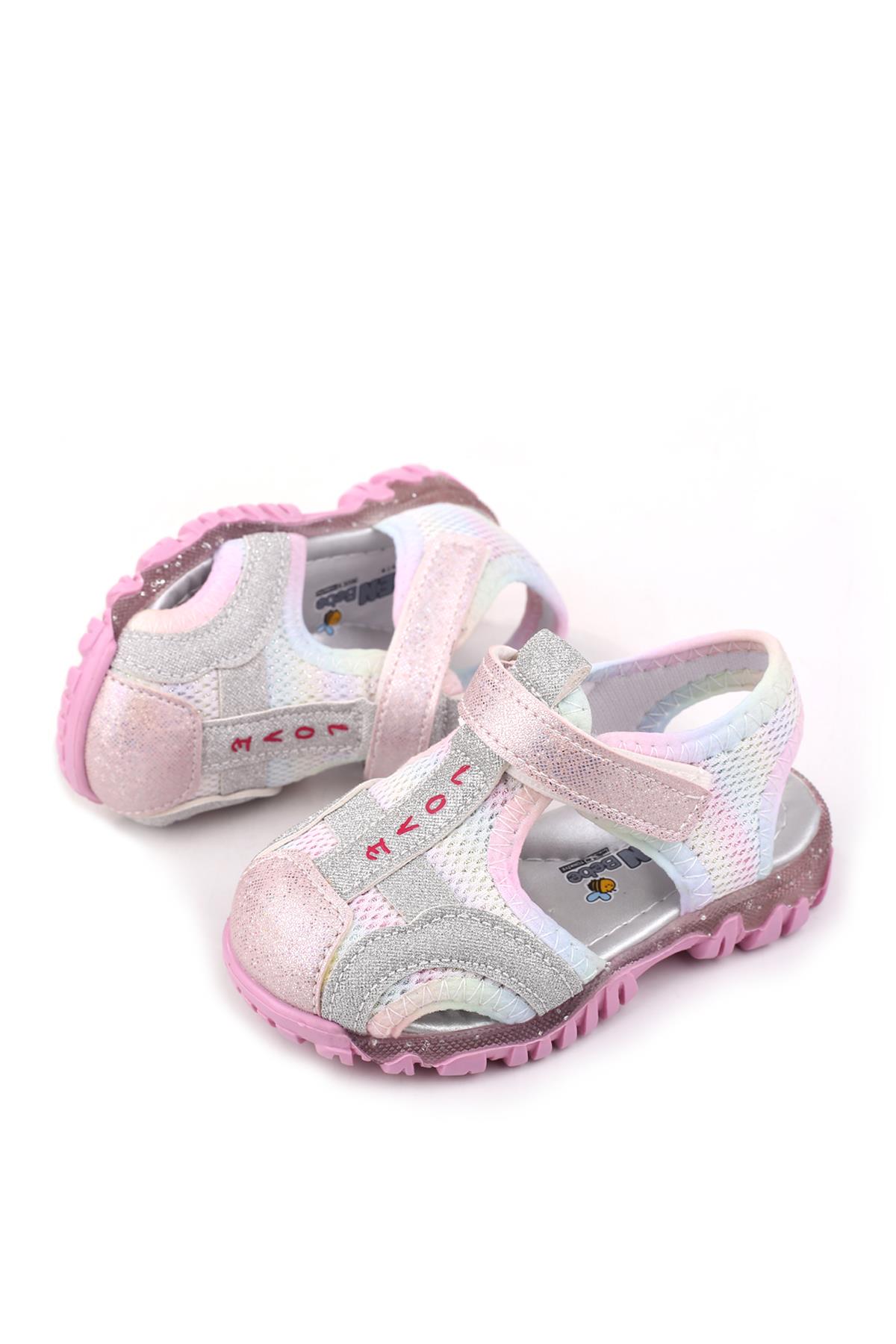 - Arzn 4835 Kız Bebek Ortopedik Rahat Taban Sandalet - Görsel 5