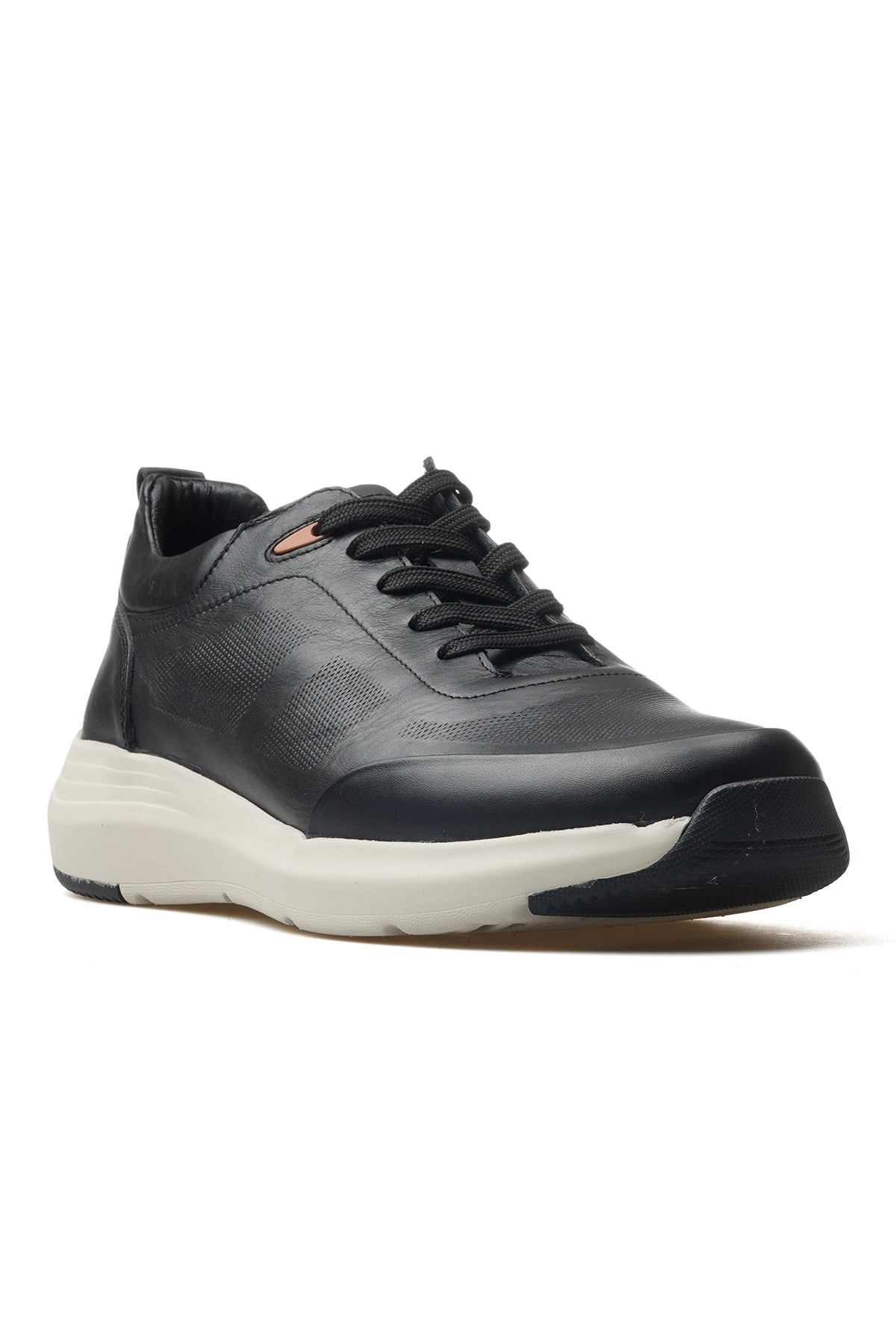 Erkek Hakiki Deri Casual Ayakkabı 25y 21114 M Siyah - Görsel 5