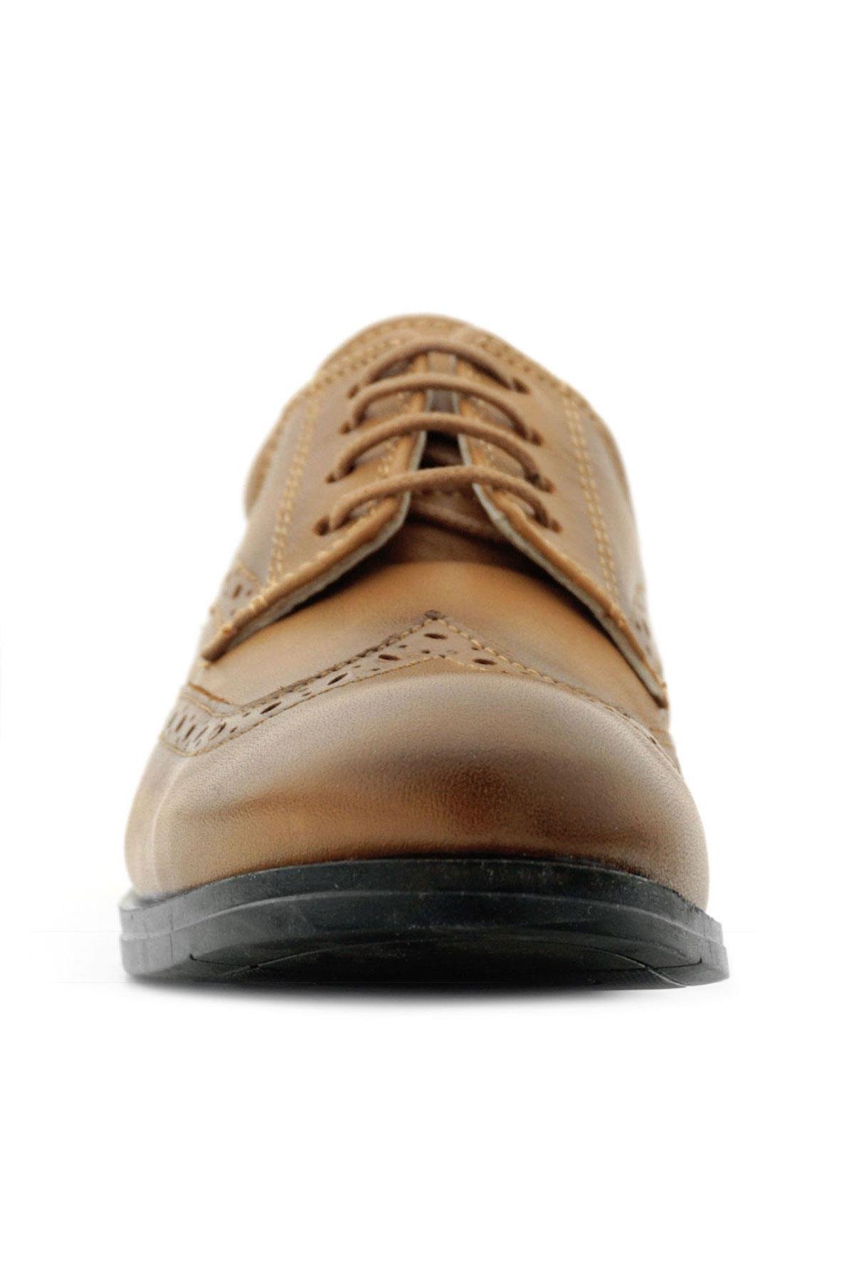 Titan Hakiki Deri Açık Taba Klasik Erkek Çocuk Ayakkabısı - Görsel 4
