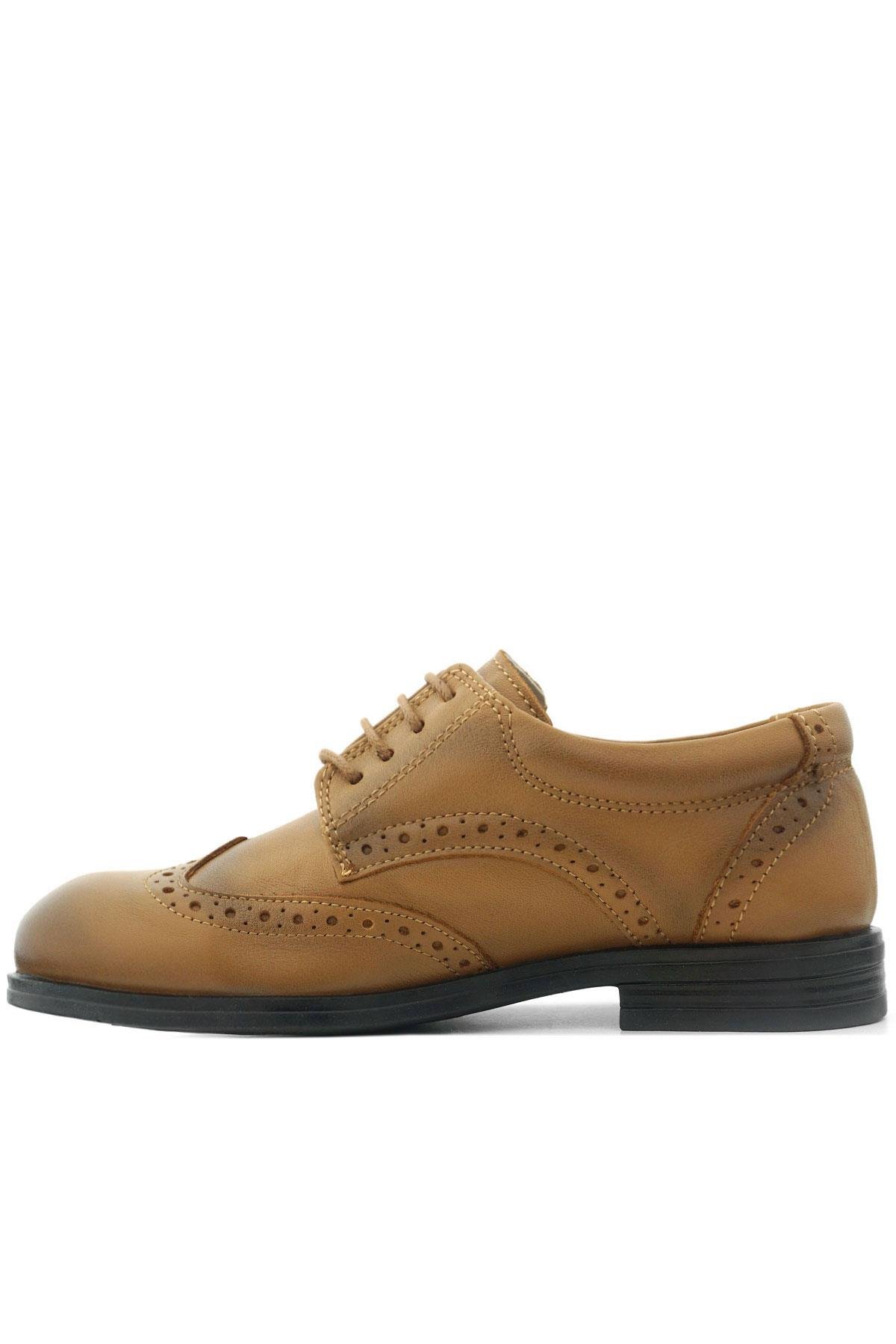 Titan Hakiki Deri Açık Taba Klasik Erkek Çocuk Ayakkabısı - Görsel 5