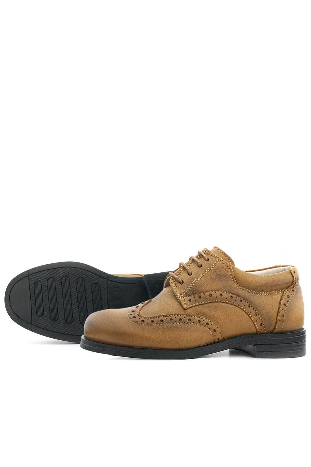 Titan Hakiki Deri Açık Taba Klasik Erkek Çocuk Ayakkabısı - Görsel 7