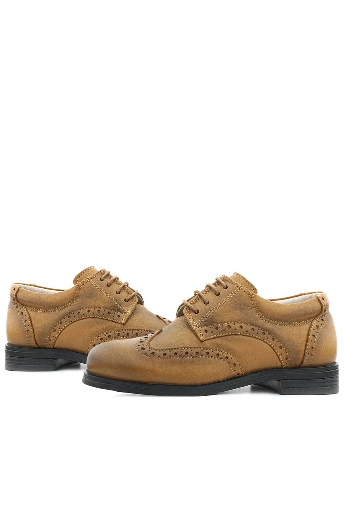 Titan Hakiki Deri Açık Taba Klasik Erkek Çocuk Ayakkabısı - Görsel 8