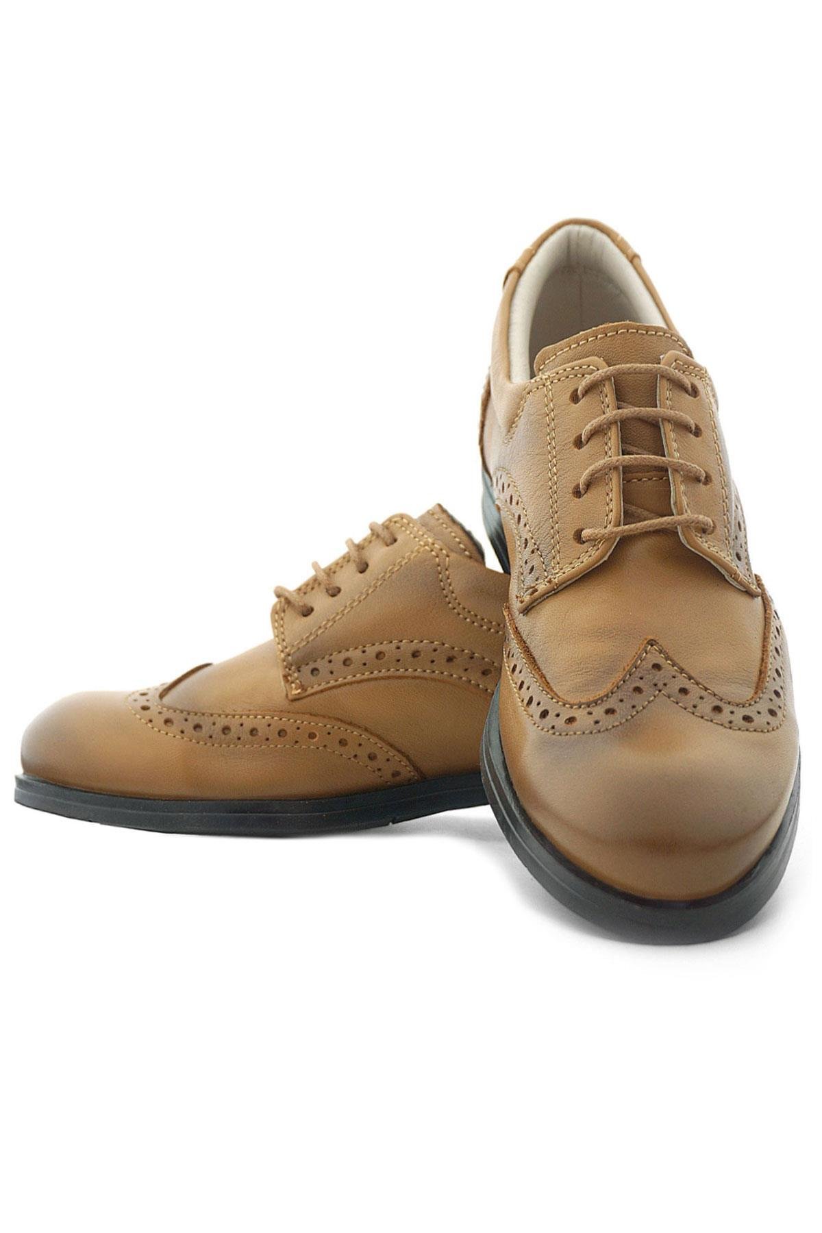 Titan Hakiki Deri Açık Taba Klasik Erkek Çocuk Ayakkabısı - Görsel 9