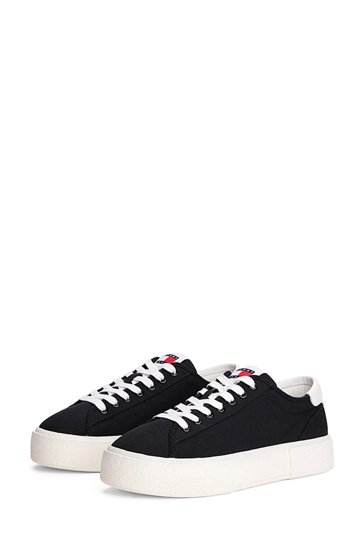 Tommy Hilfiger TJW FLATFORM CANVAS SNEAK Siyah Kadın Sneaker - Görsel 3