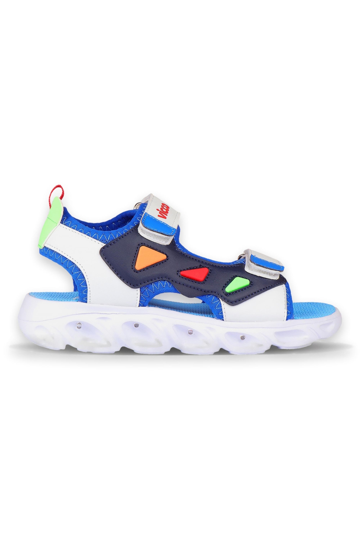 321.B24Y204 Hilda Bebe Işılklı Mavi Erkek Çocuk Sandalet - Görsel 6