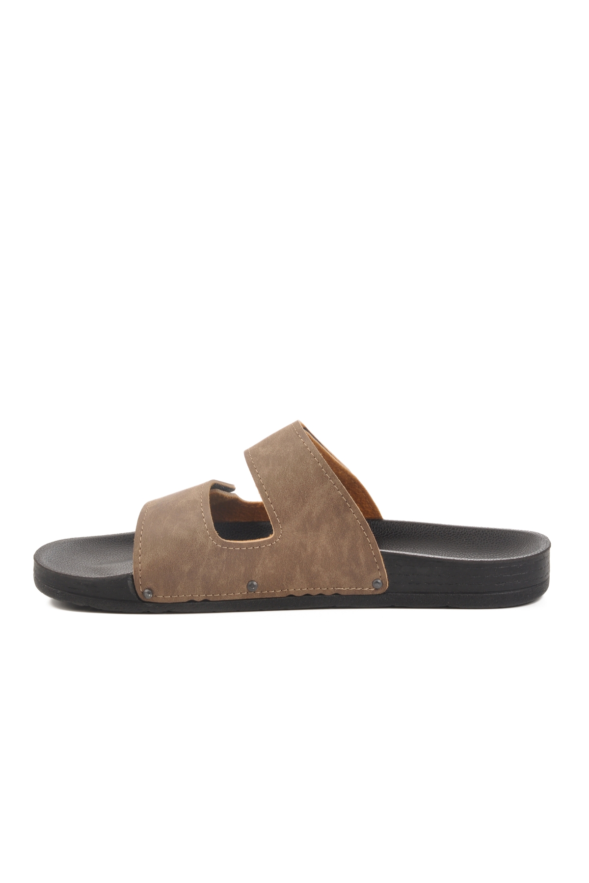 Vizon Cırtlı Büyük Numara Erkek Terlik PC-7039 M - Görsel 3