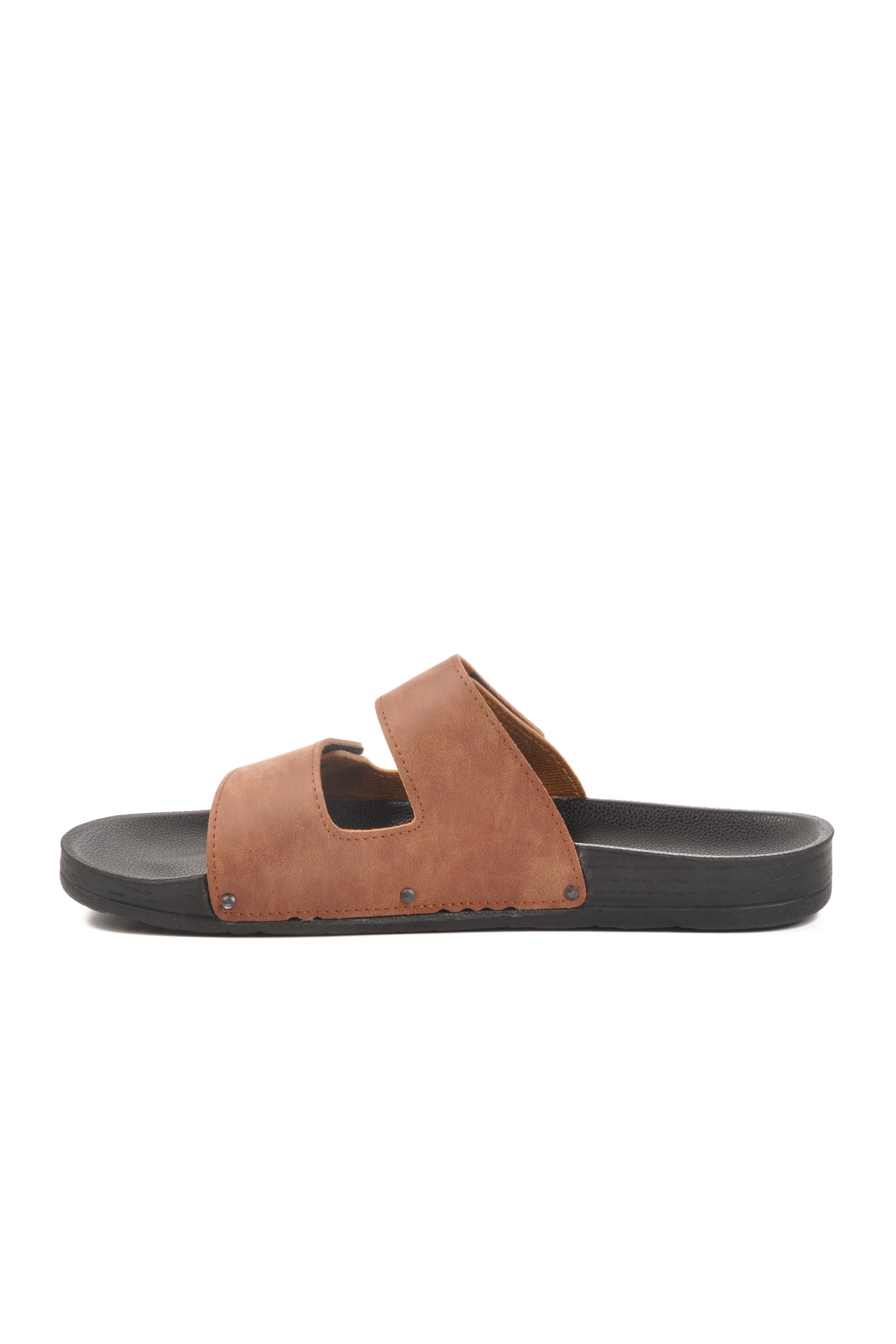 Taba Cırtlı Büyük Numara Erkek Terlik PC-7039 M - Görsel 3