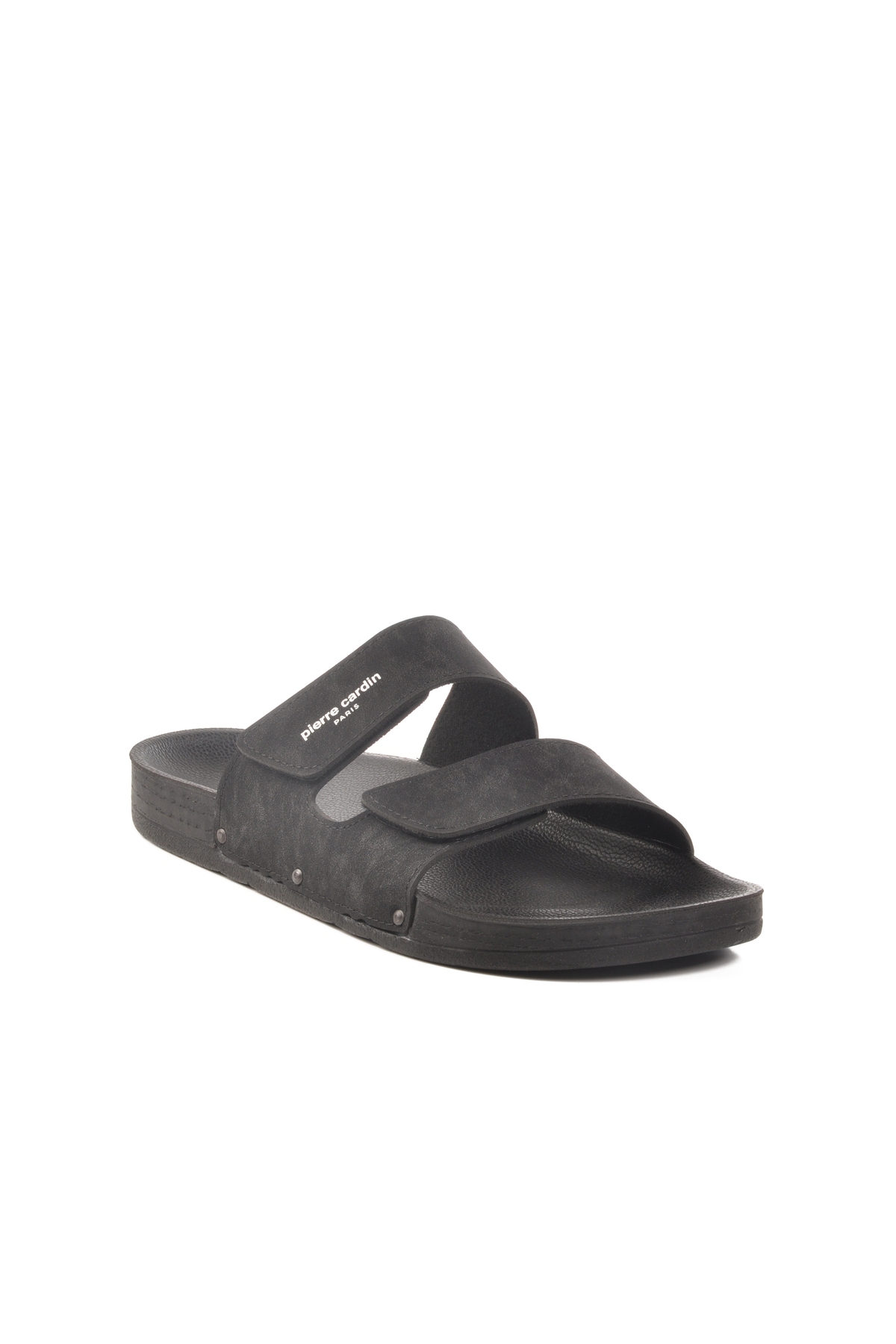 Siyah Cırtlı Büyük Numara Erkek Terlik PC-7039 M - Görsel 4