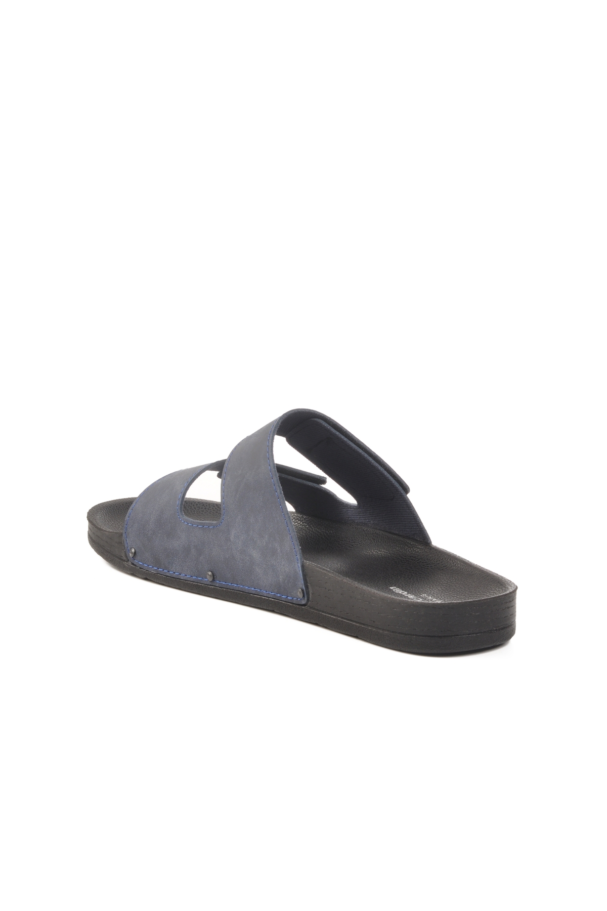 Lacivert Cırtlı Büyük Numara Erkek Terlik PC-7039 M - Görsel 5