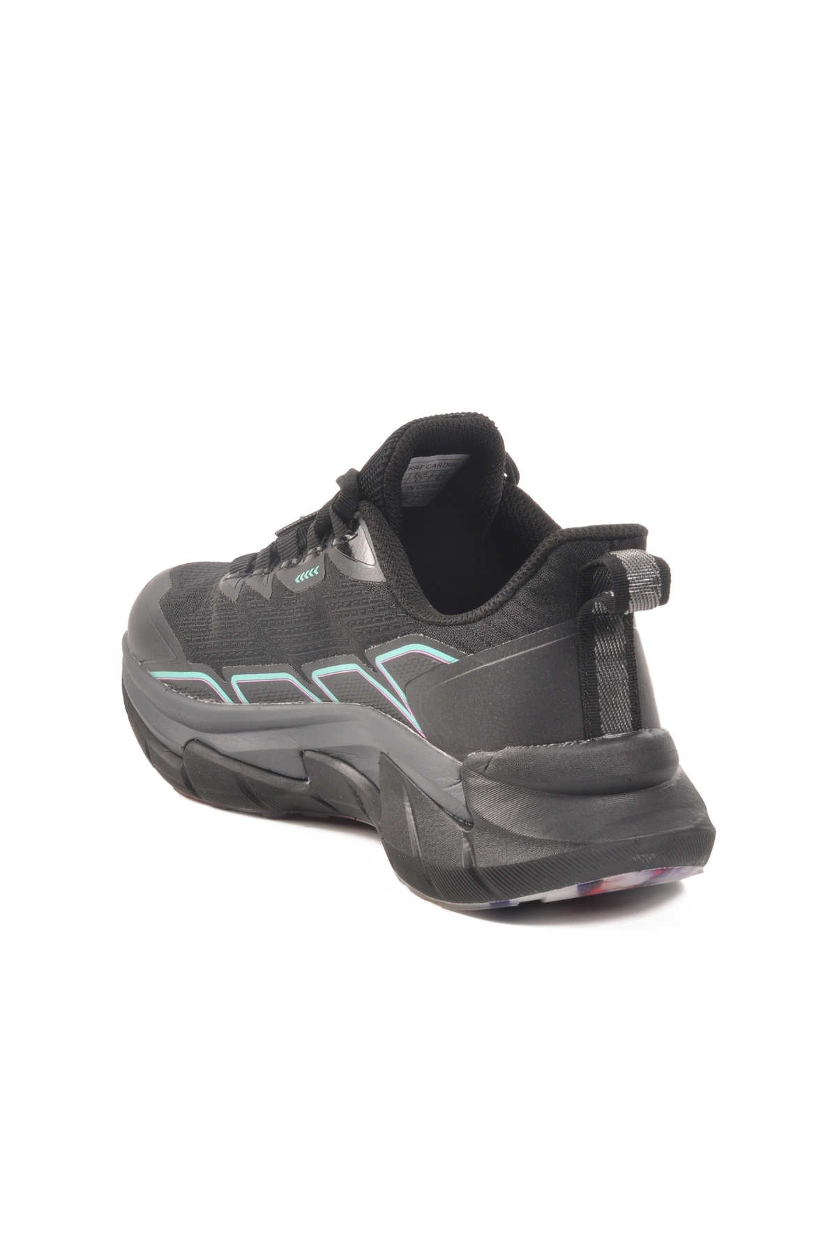 Siyah Fileli Hafif Esnek Kadın Spor Ayakkabı PCI-11055 G - Görsel 5