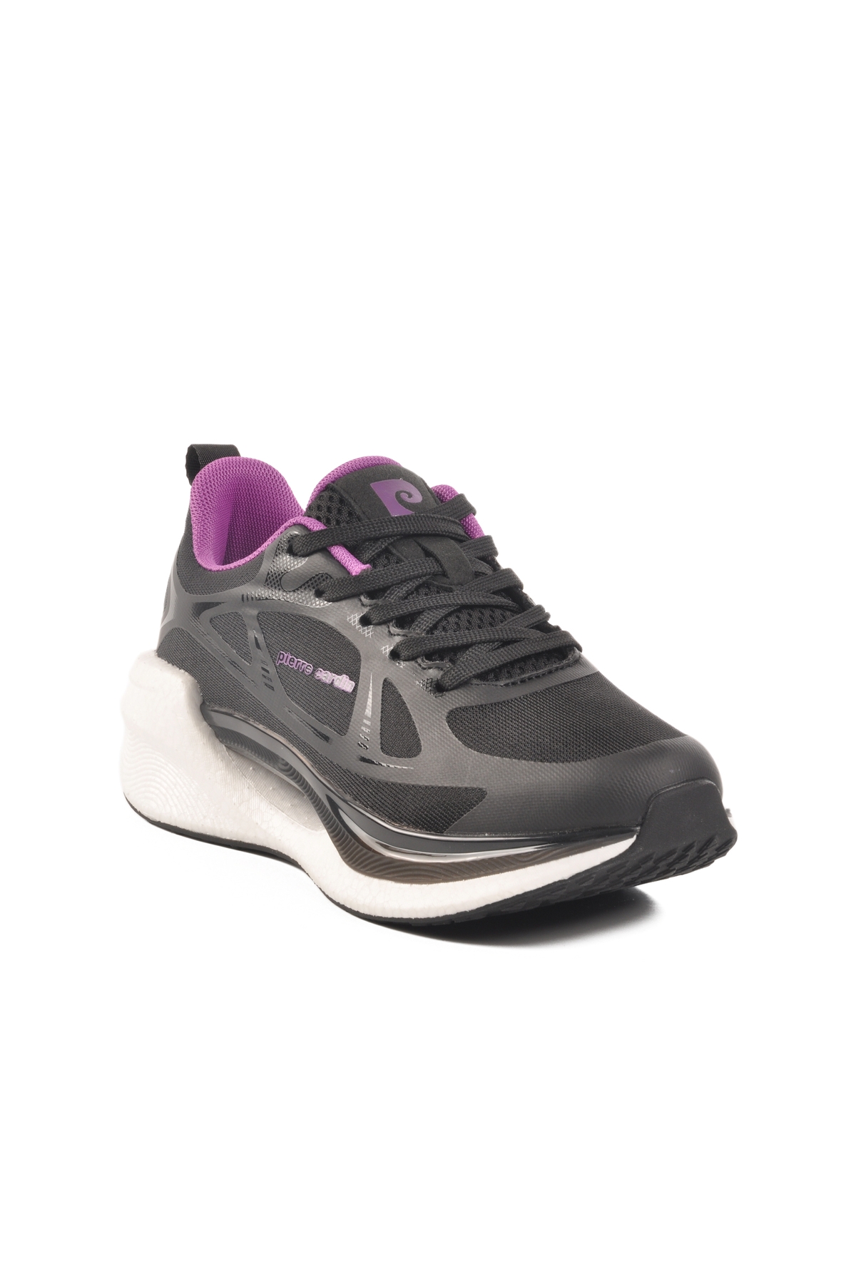 Siyah Beyaz Fileli Hafif Esnek Spor Ayakkabı PCI-11352 G - Görsel 4