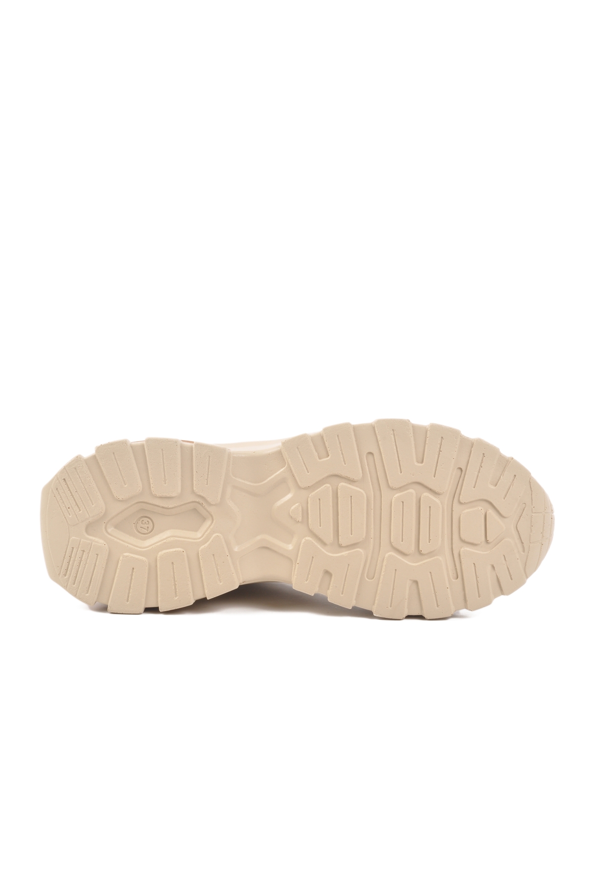 Ekru Cilt Bağcıklı Kadın Spor Ayakkabı 159 G - Görsel 6