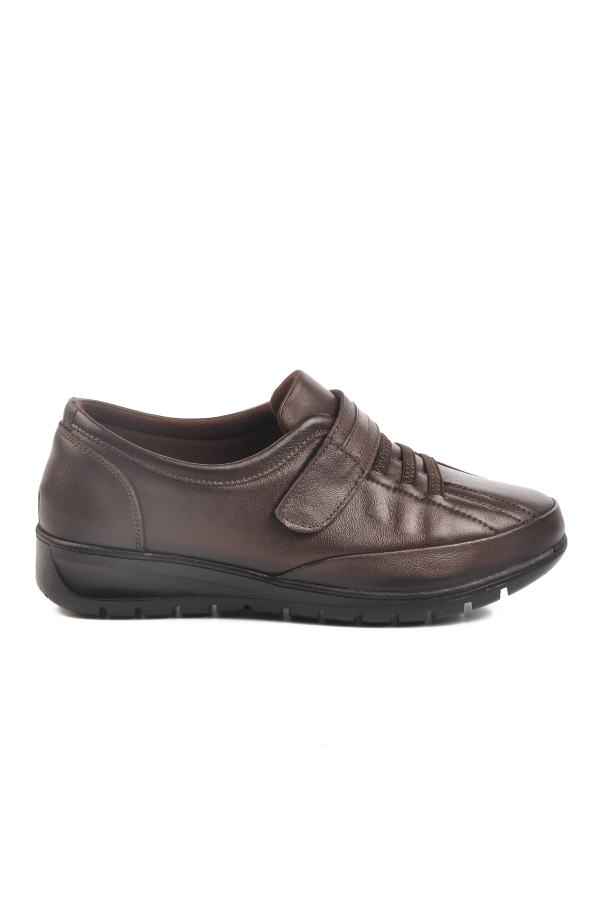 Kahve Hakiki Deri Kadın Casual Ayakkabı - Görsel 2