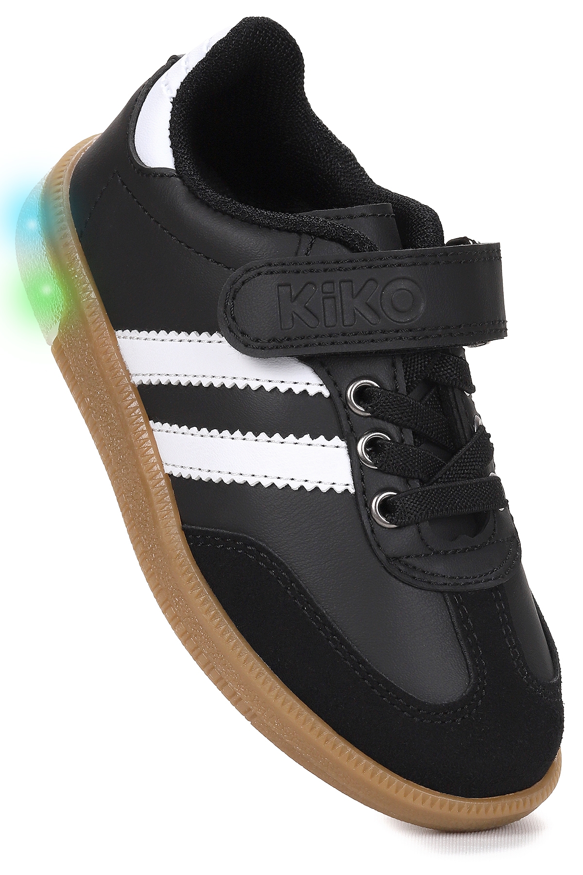 Renis Günlük Cırtlı Işıklı Erkek Çocuk Spor Ayakkabı Siyah - Beyaz - Görsel 4