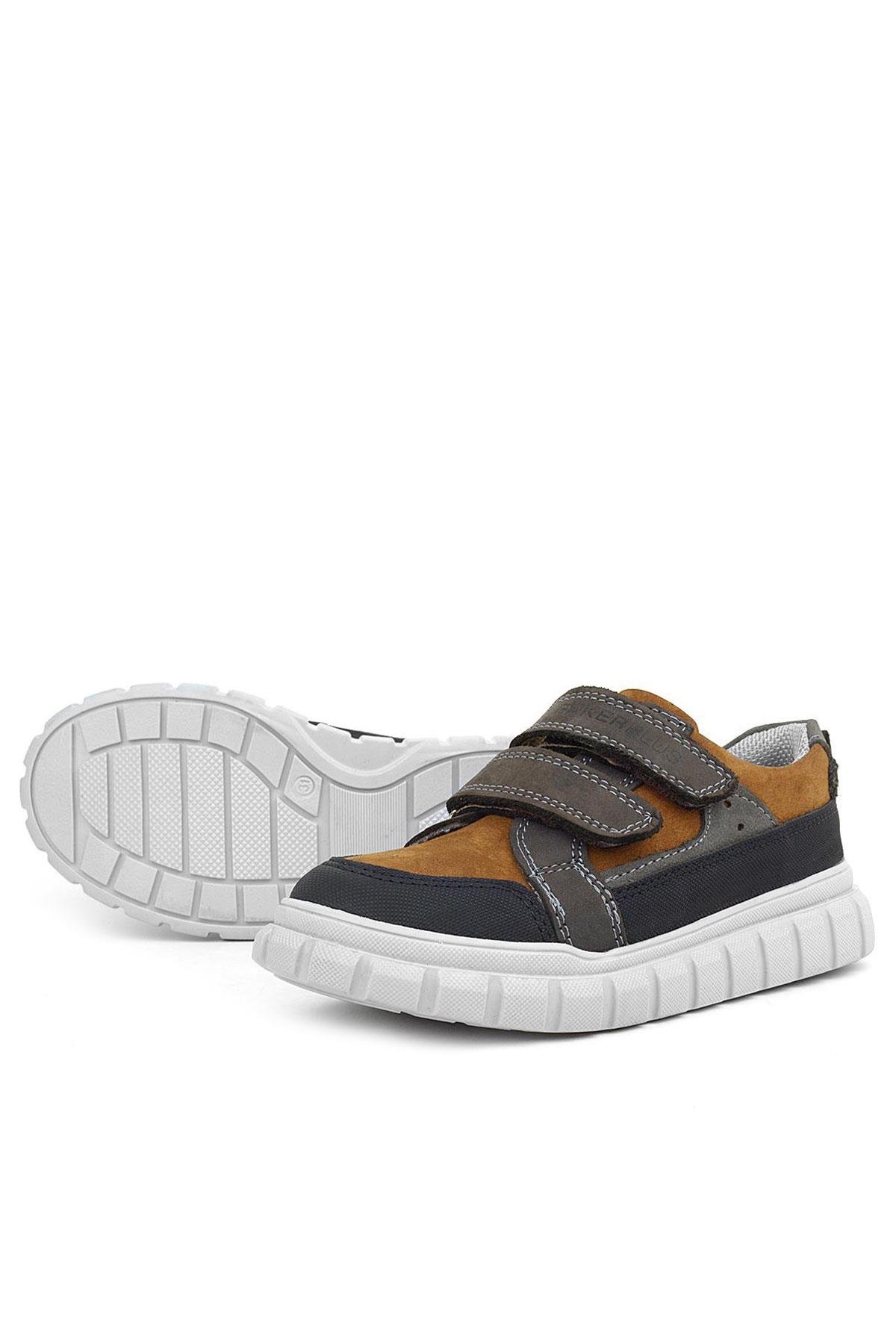 Hakiki Deri Taba Cırtlı Çocuk Günlük Spor Okul Ayakkabı - Görsel 7