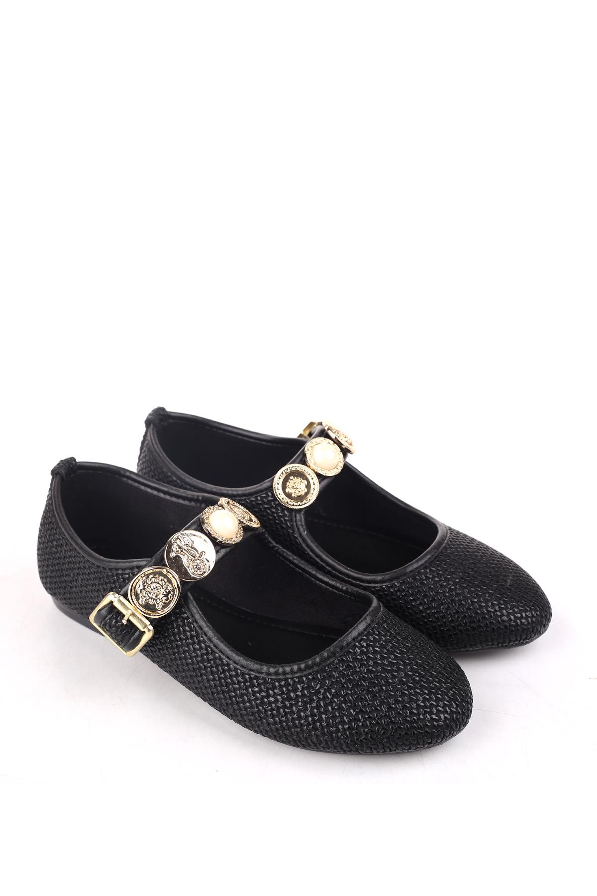 4709 Rahat Taban Broş Detaylı Kadın Babet Ayakkabı - Görsel 2