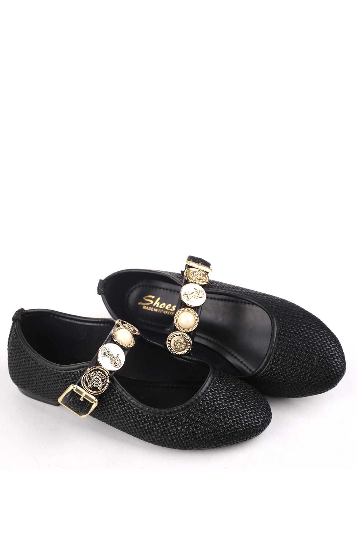 4709 Rahat Taban Broş Detaylı Kadın Babet Ayakkabı - Görsel 4