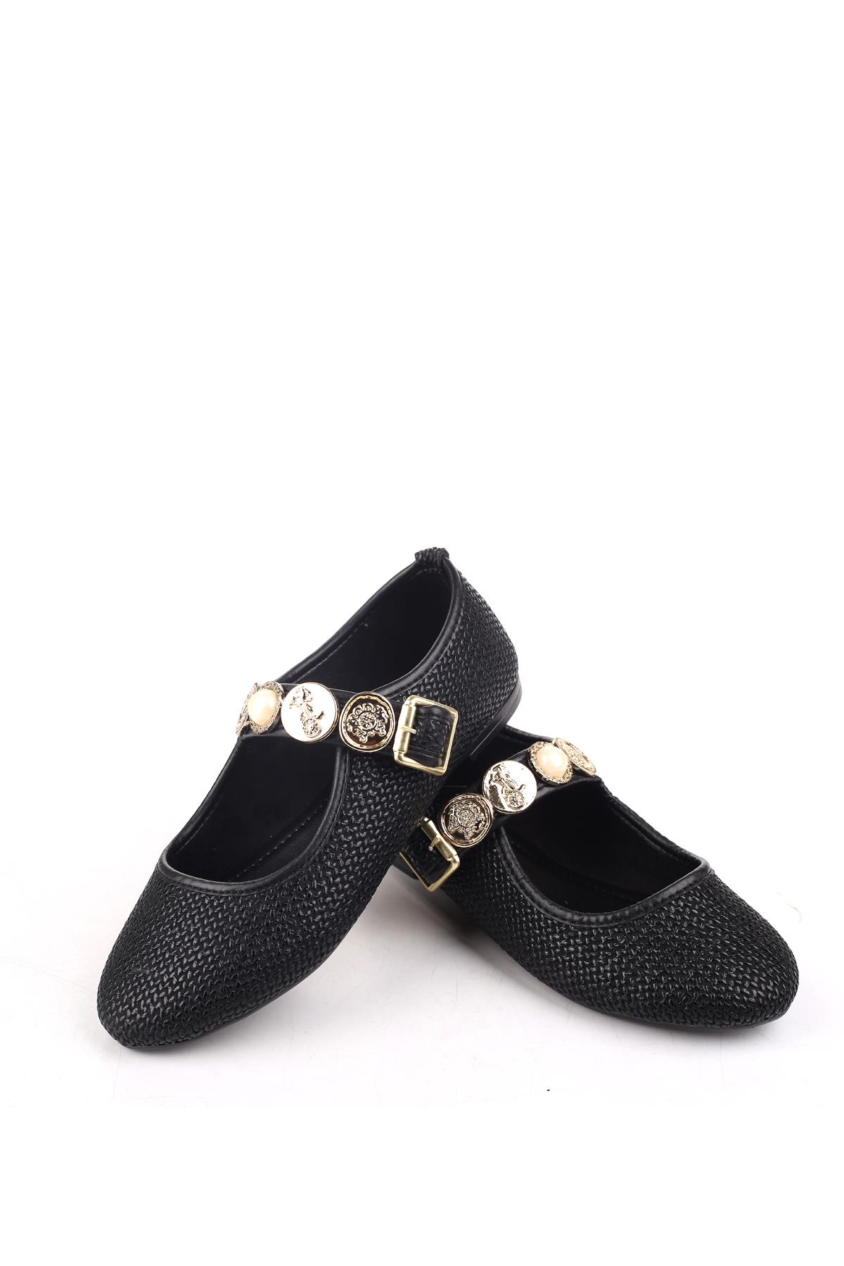 4709 Rahat Taban Broş Detaylı Kadın Babet Ayakkabı - Görsel 5