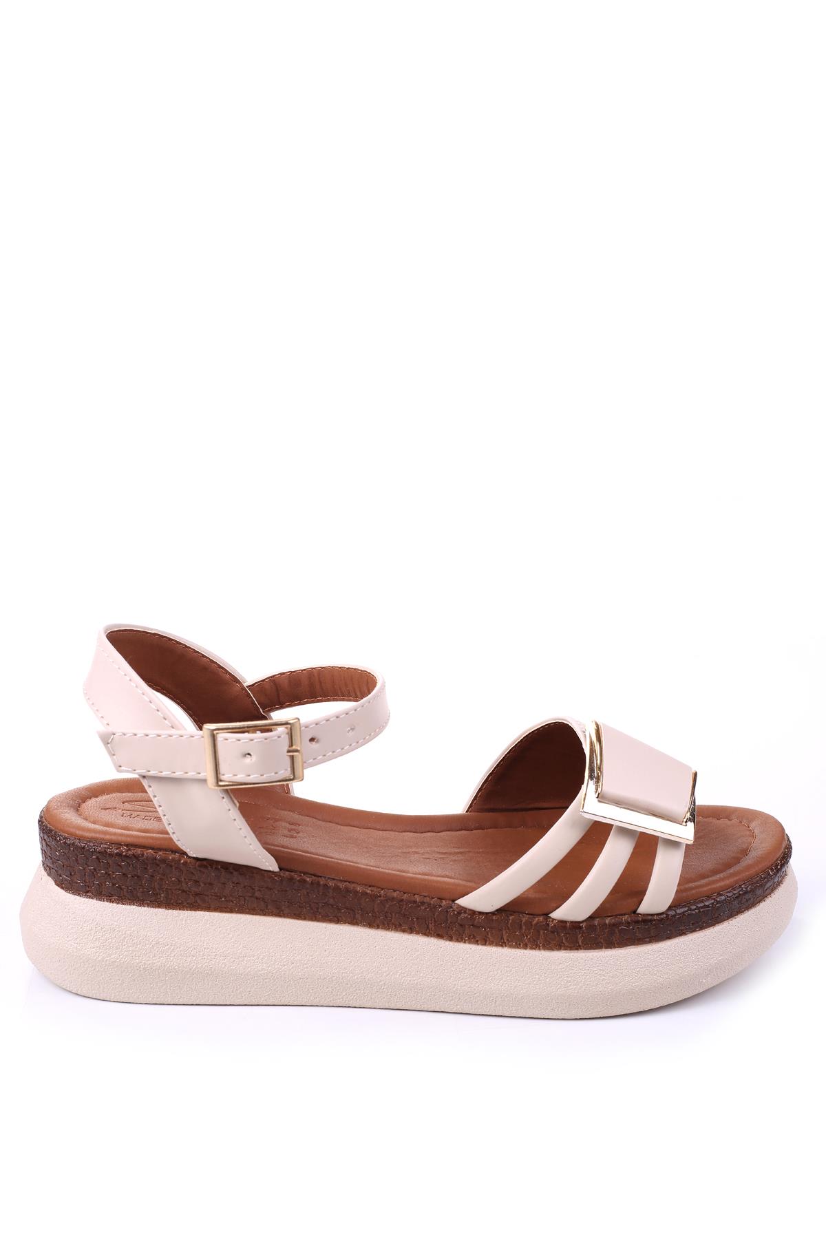 Papuç Sepeti FT-603 Rahat Taban Tokalı Günlük Kadın Sandalet - Görsel 3