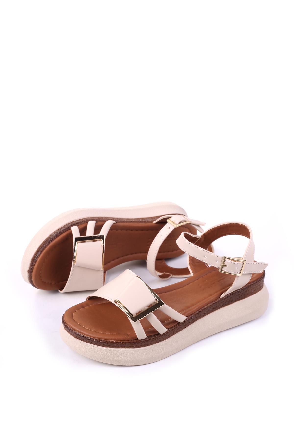 Papuç Sepeti FT-603 Rahat Taban Tokalı Günlük Kadın Sandalet - Görsel 4