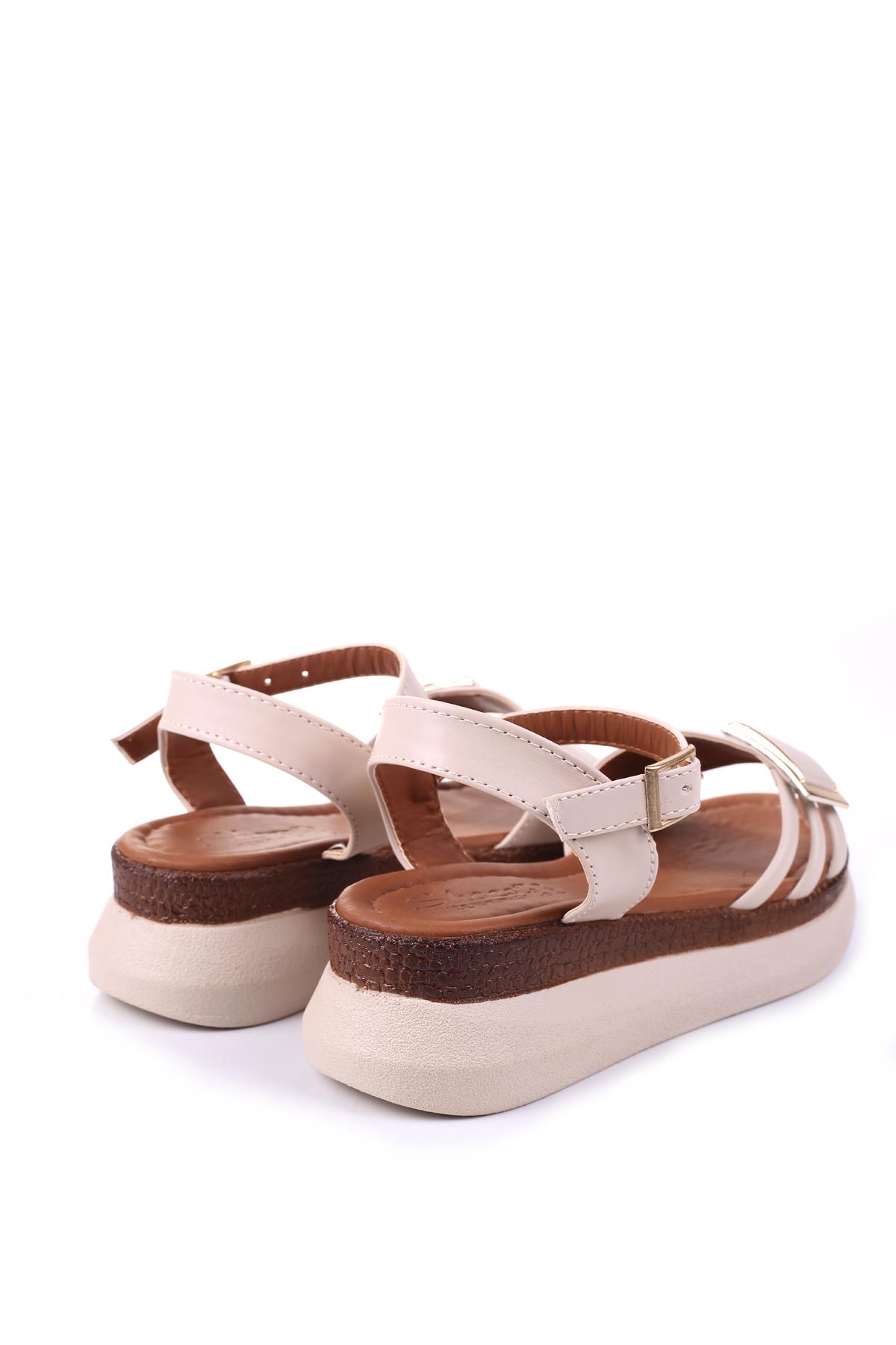 Papuç Sepeti FT-603 Rahat Taban Tokalı Günlük Kadın Sandalet - Görsel 5