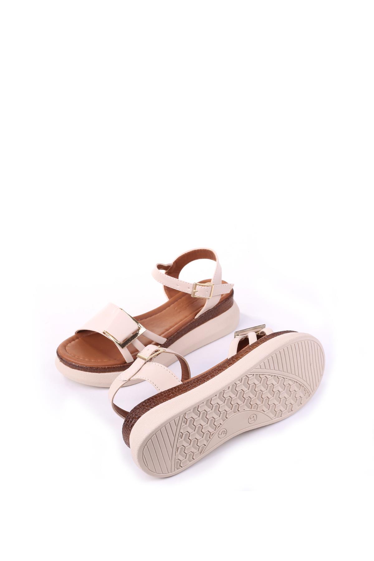 Papuç Sepeti FT-603 Rahat Taban Tokalı Günlük Kadın Sandalet - Görsel 6
