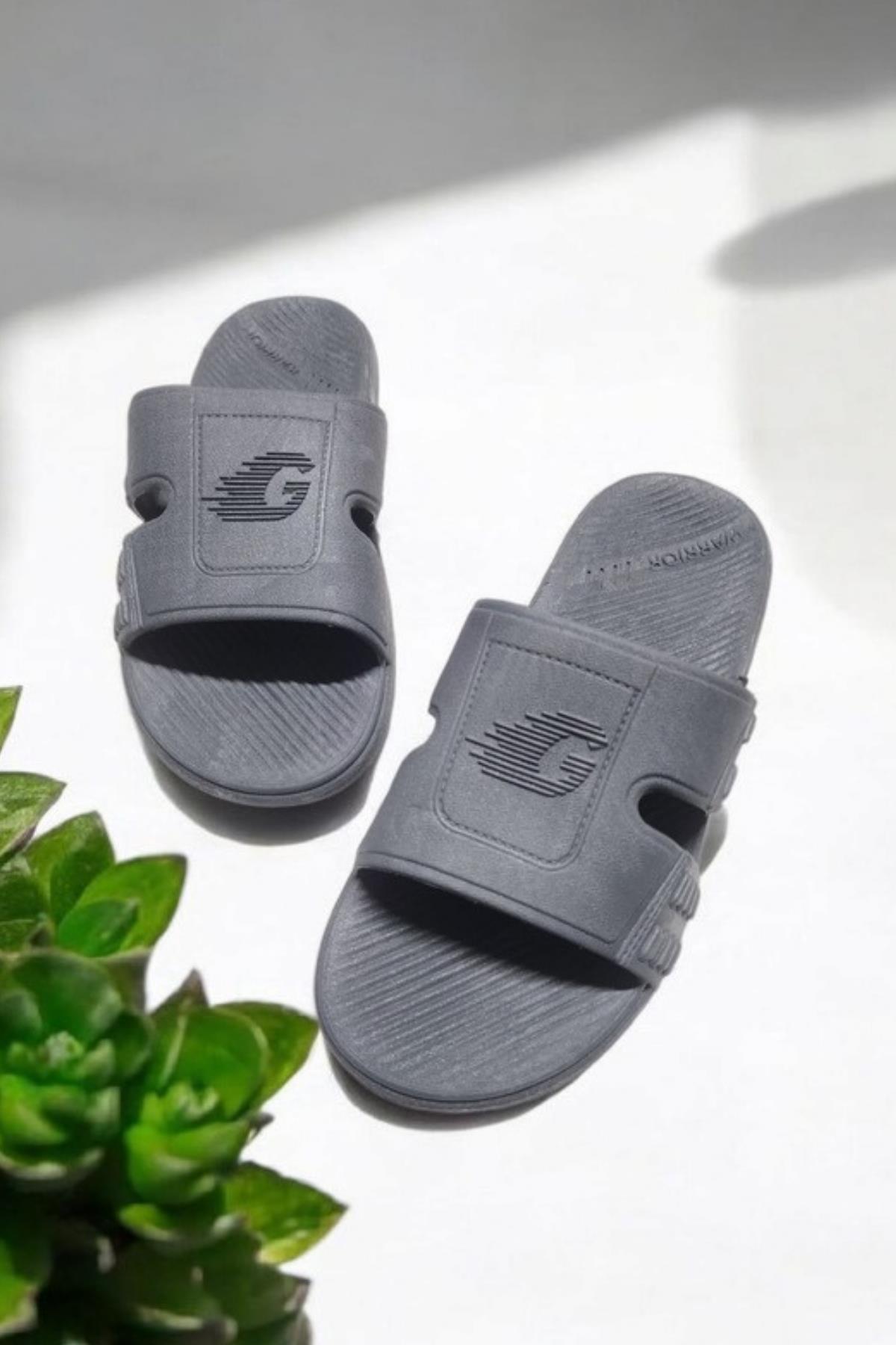 14994 Erkek Kaydırmaz Deniz Plaj Havuz Banyo Günlük Terlik - Görsel 2